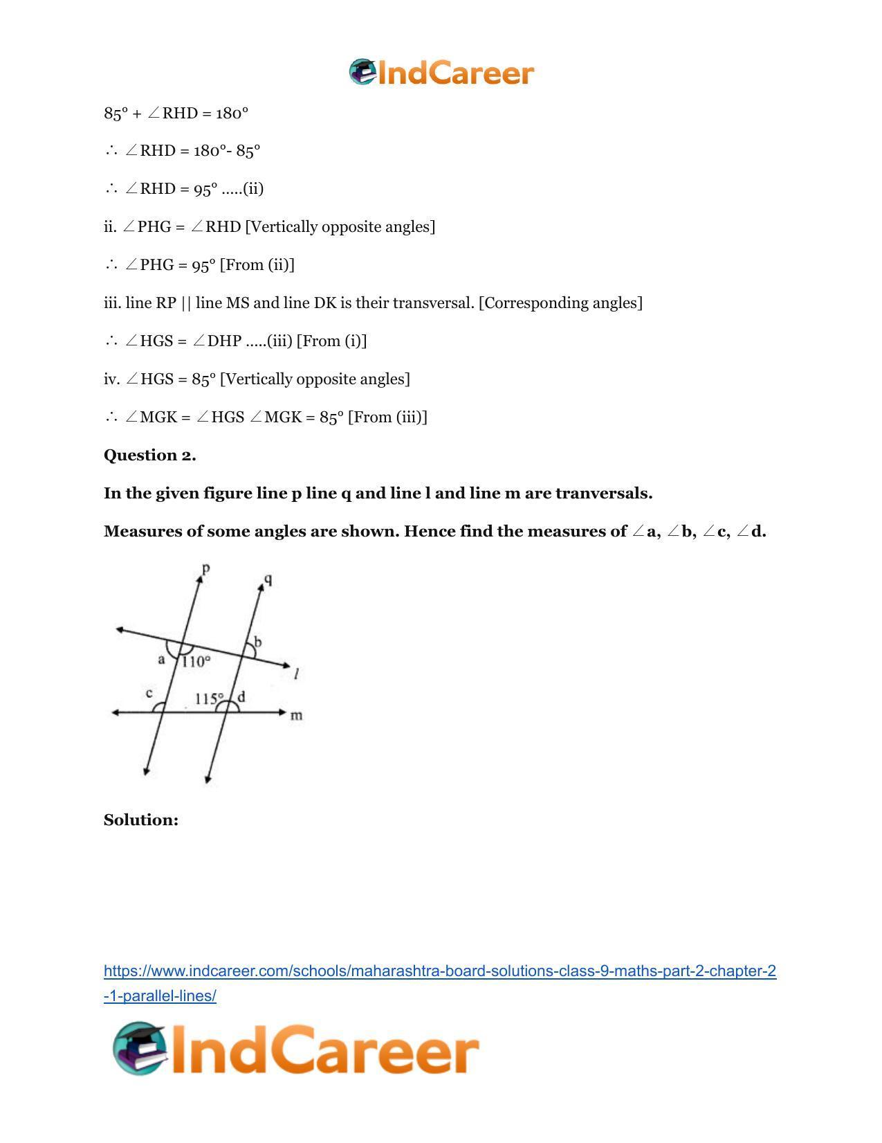 Maharashtra Board Solutions Class 9-Maths (Part 2): Chapter 2.1 ...