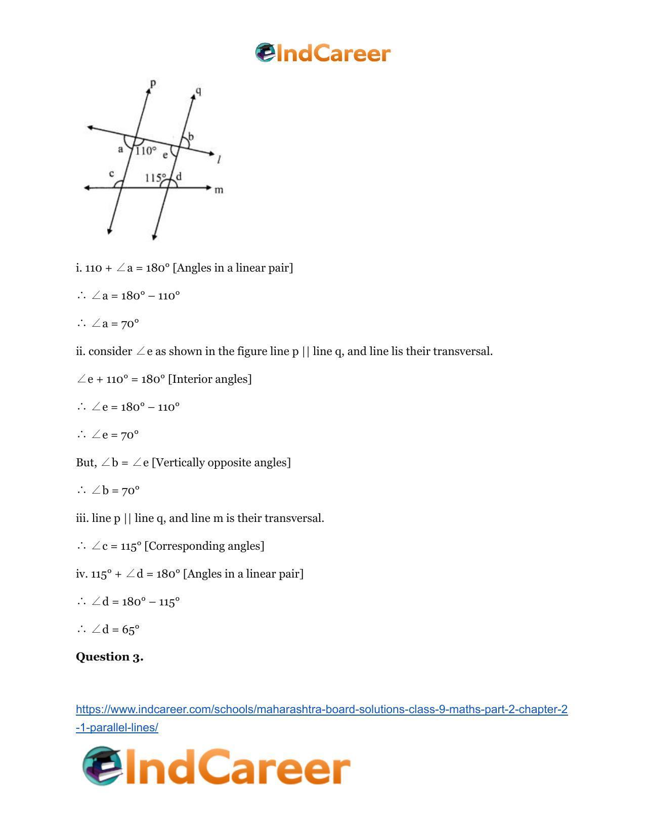 Maharashtra Board Solutions Class 9-Maths (Part 2): Chapter 2.1- Parallel Lines - Page 4