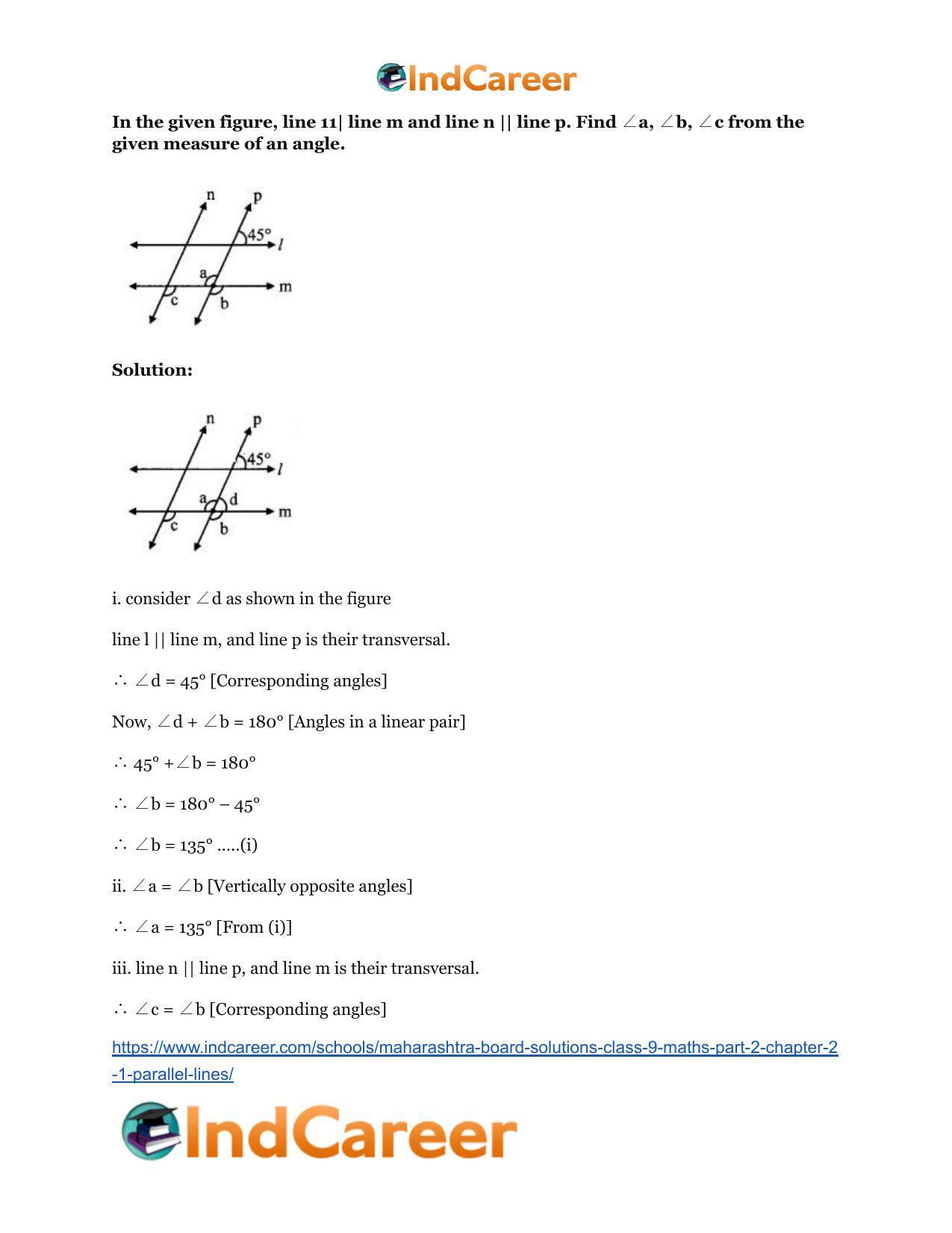 Maharashtra Board Solutions Class 9-Maths (Part 2): Chapter 2.1- Parallel Lines - Page 5