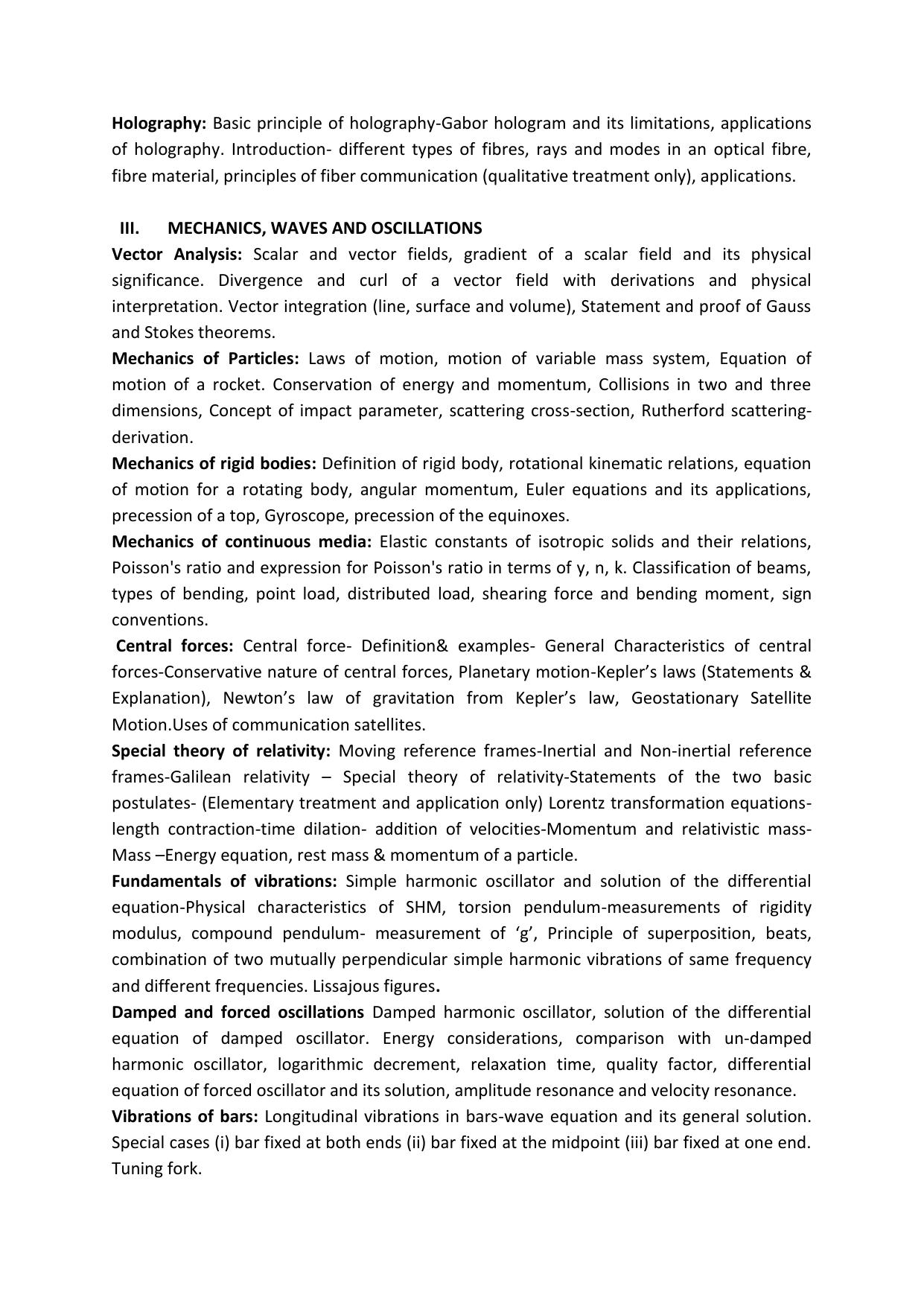 KLEEE M.SC (Nano Science and Technology) Syllabus - Page 3