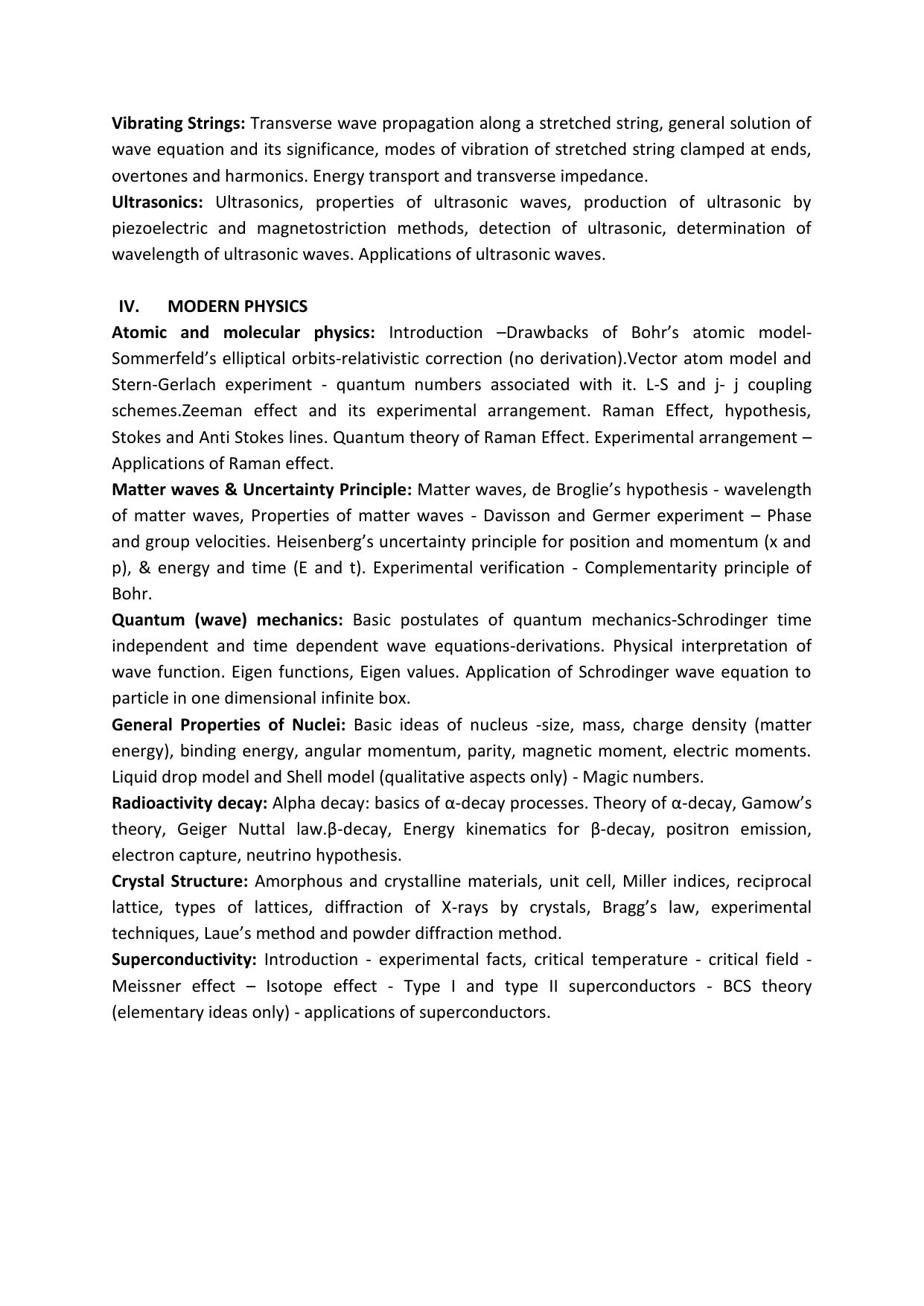 KLEEE M.SC (Nano Science and Technology) Syllabus - Page 4
