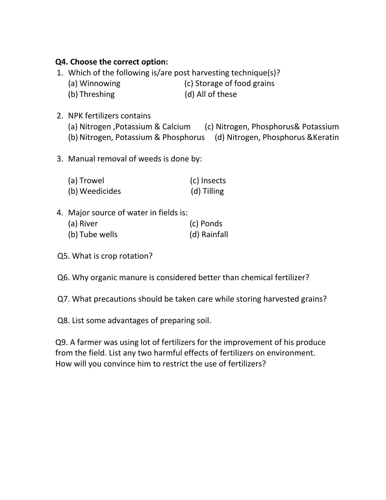 CBSE Worksheets for Class 8 Science Assignment 4 - Page 2