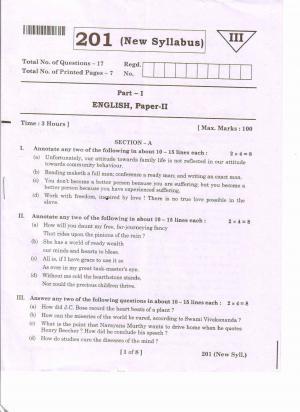 AP 2nd Year General Question Paper March - 2020 - ENGLISH-II (NEW)