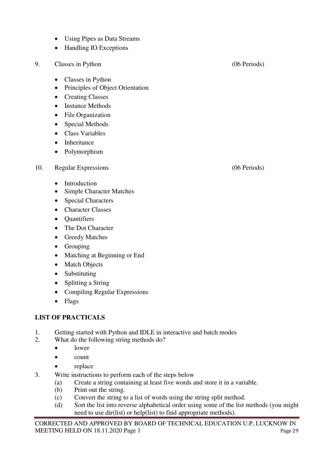 SYLLABUS FOR FIRST SEMESTER SESSION (2020-2021) - TWO SEMESTER POST GRADUATE DIPLOMA COURSE IN WEB DESIGNING - Page 29
