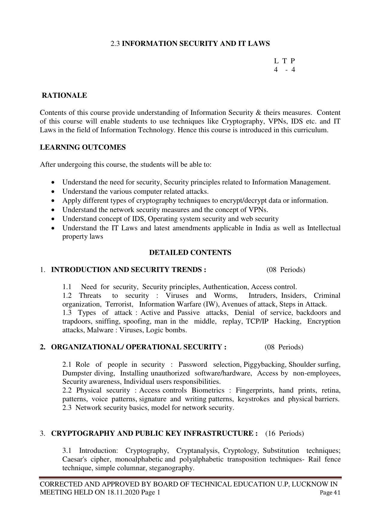 SYLLABUS FOR FIRST SEMESTER SESSION (2020-2021) - TWO SEMESTER POST GRADUATE DIPLOMA COURSE IN WEB DESIGNING - Page 41