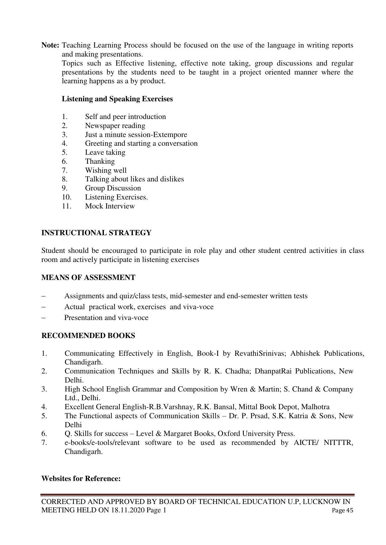 SYLLABUS FOR FIRST SEMESTER SESSION (2020-2021) - TWO SEMESTER POST GRADUATE DIPLOMA COURSE IN WEB DESIGNING - Page 45