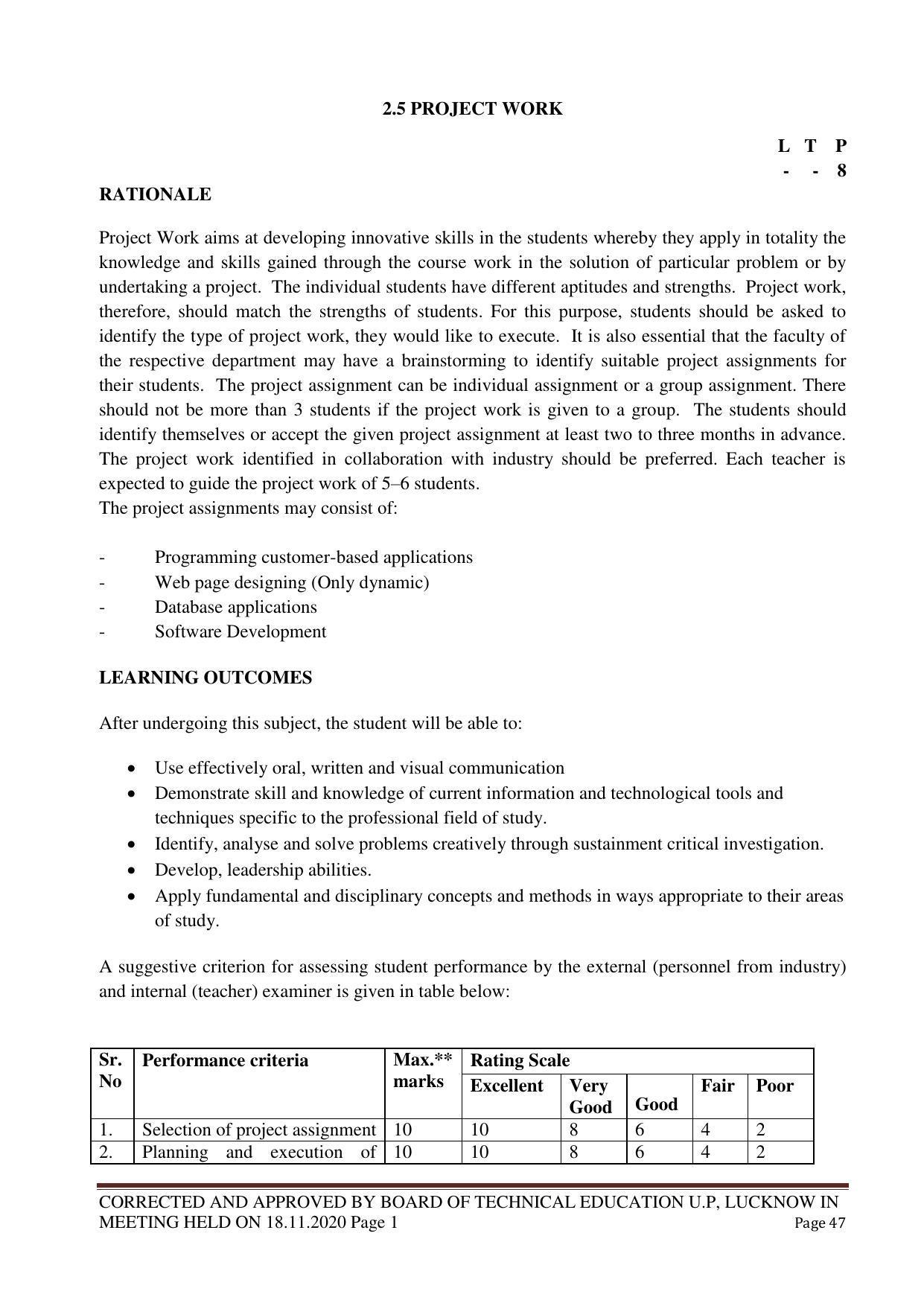 SYLLABUS FOR FIRST SEMESTER SESSION (2020-2021) - TWO SEMESTER POST GRADUATE DIPLOMA COURSE IN WEB DESIGNING - Page 47