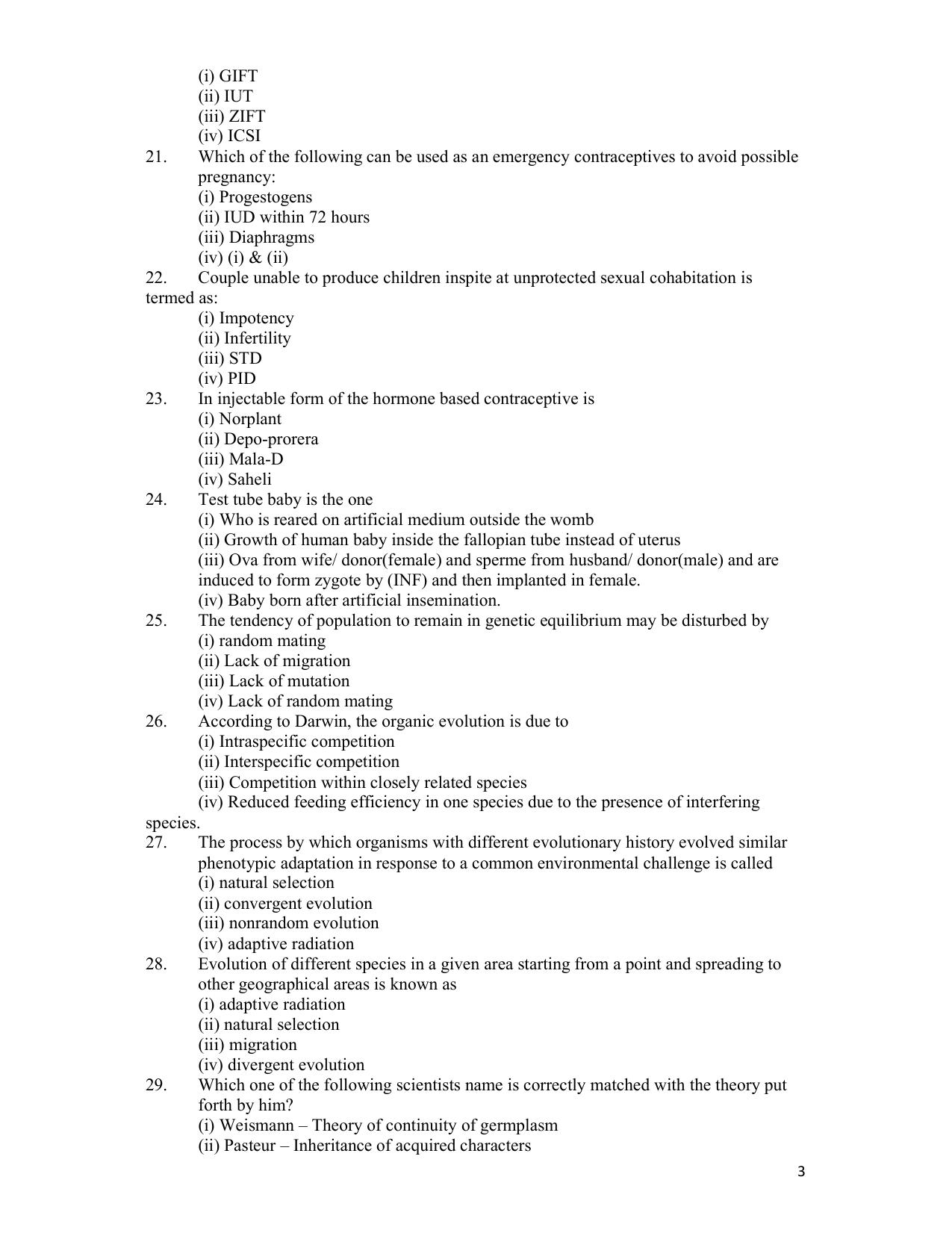CHSE Odisha Class 12 Zoology (1ST PHASE) Question Bank - Page 3