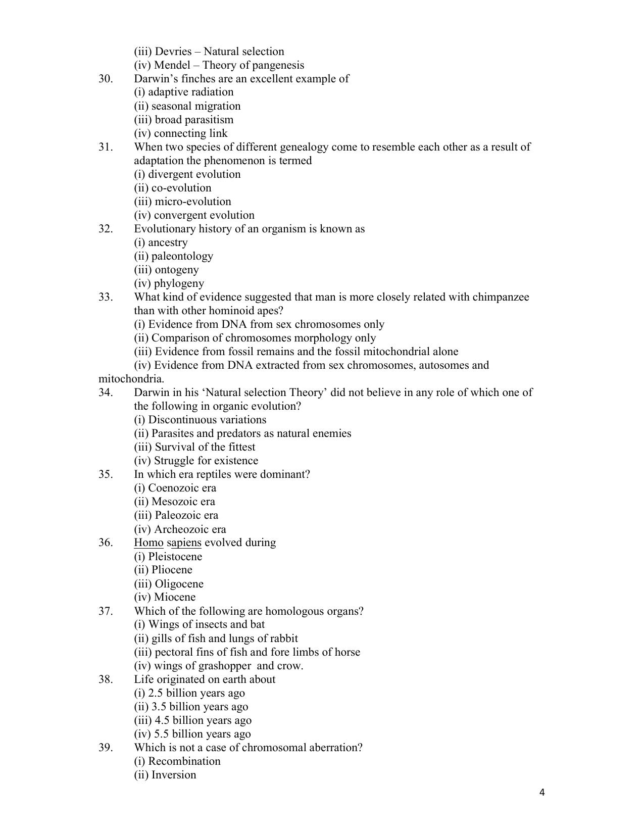 CHSE Odisha Class 12 Zoology (1ST PHASE) Question Bank - Page 4