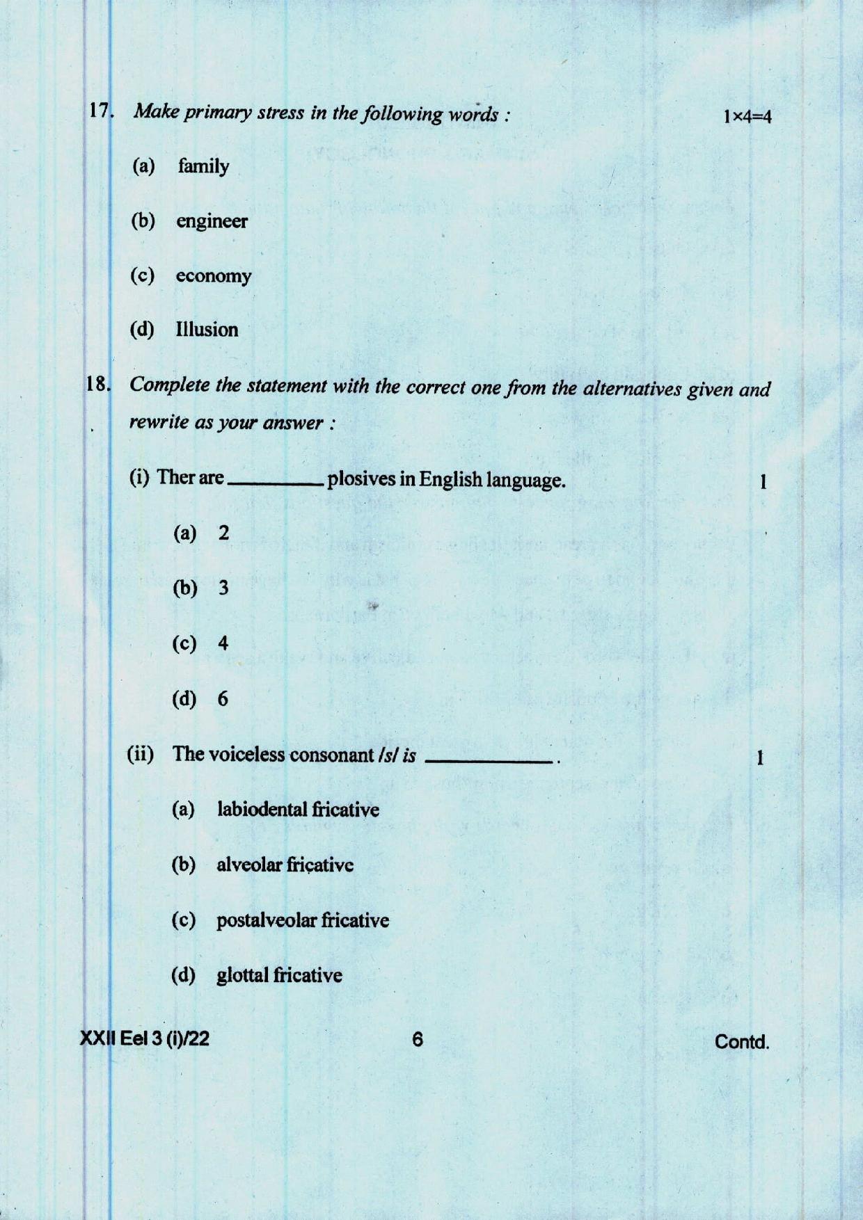 COHSEM 12th Question Papers 2022 Elective English - Page 6