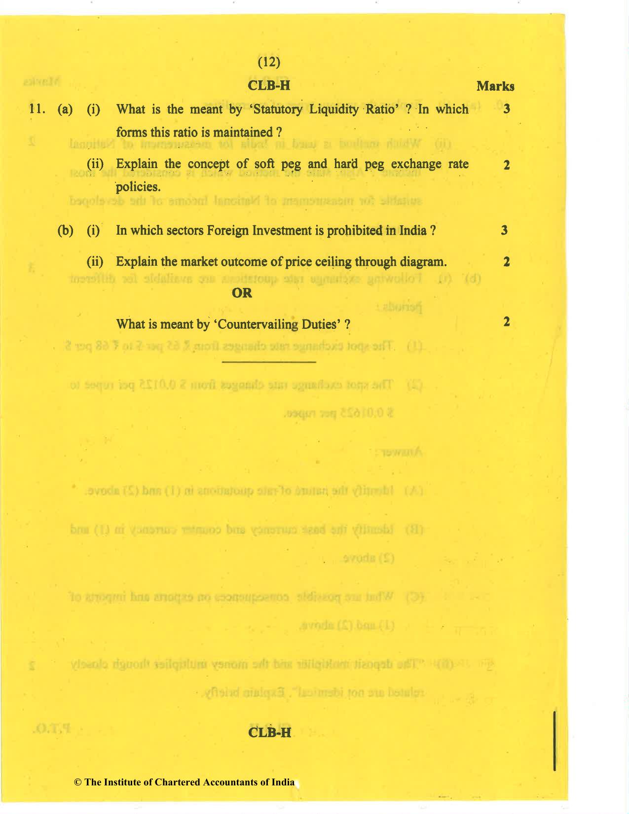 CA Inter Nov 2020 Question Paper - Paper 8 – Financial Management & Economics for Finance - Page 12