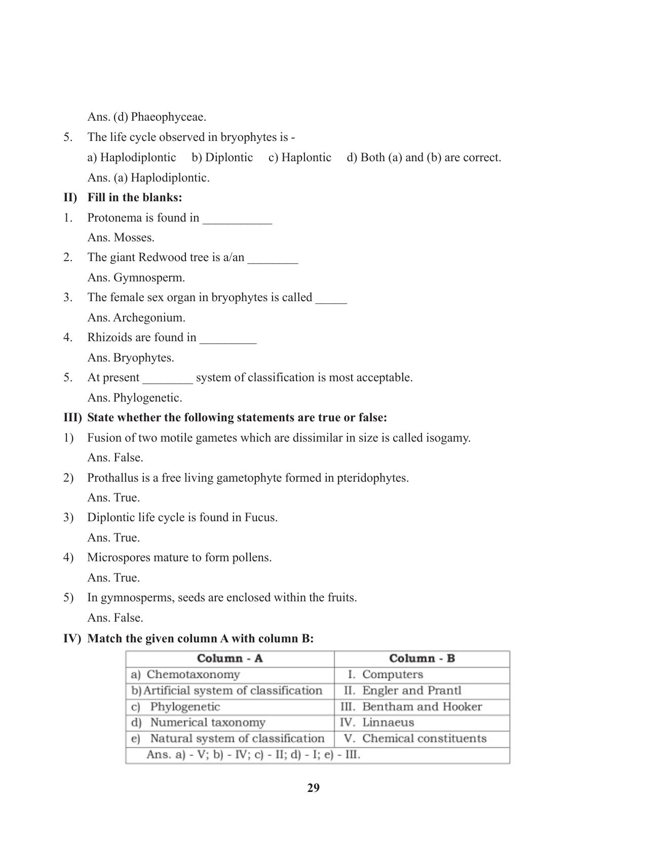 Tripura Board Class 11 Biology English Version Workbooks - Page 29