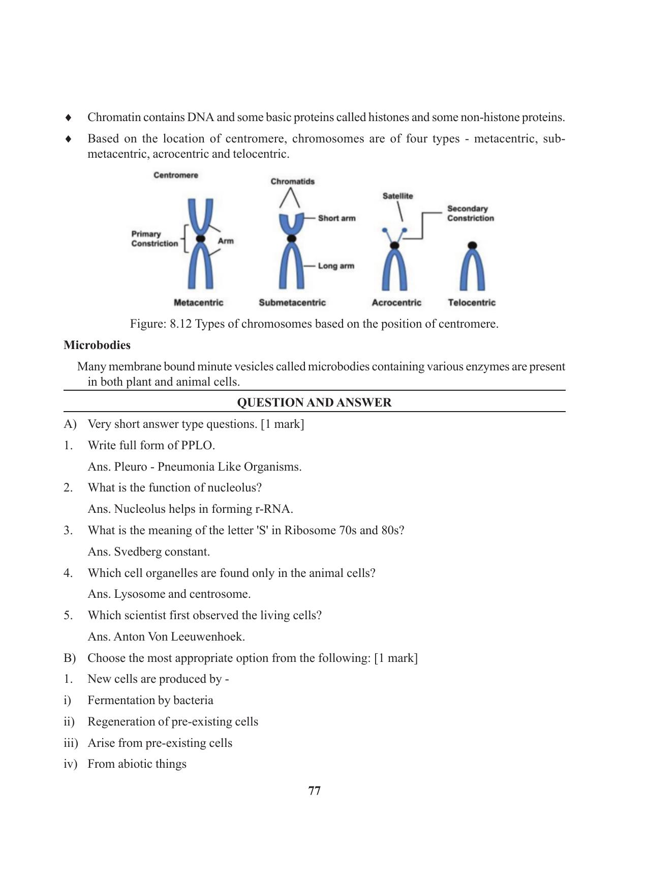 Tripura Board Class 11 Biology English Version Workbooks - Page 77