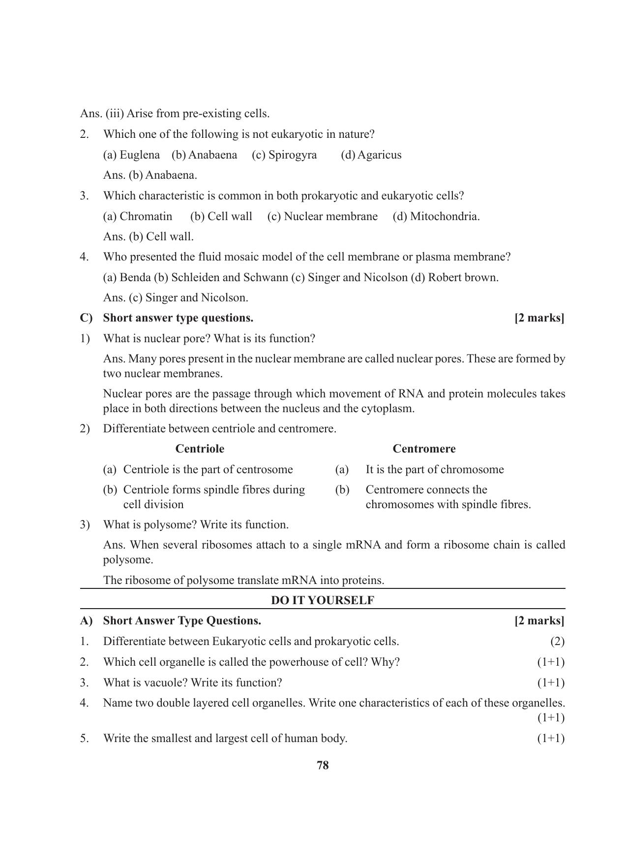 Tripura Board Class 11 Biology English Version Workbooks - Page 78