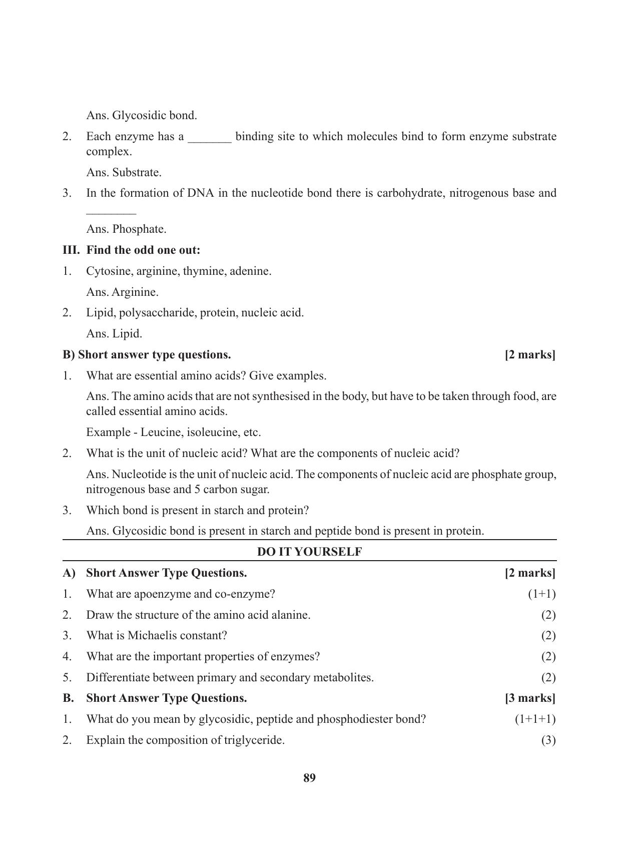 Tripura Board Class 11 Biology English Version Workbooks - Page 89