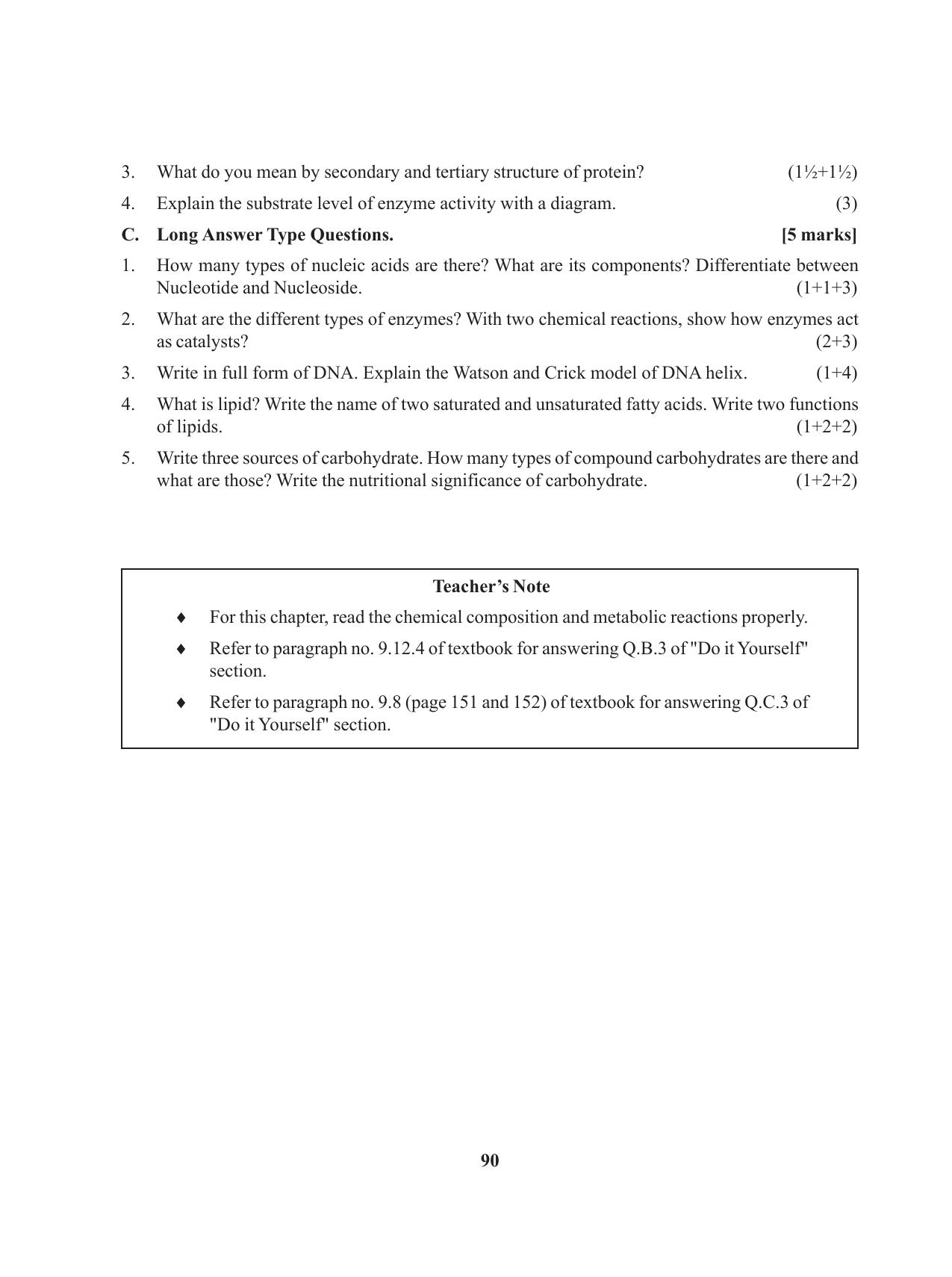 Tripura Board Class 11 Biology English Version Workbooks - Page 90