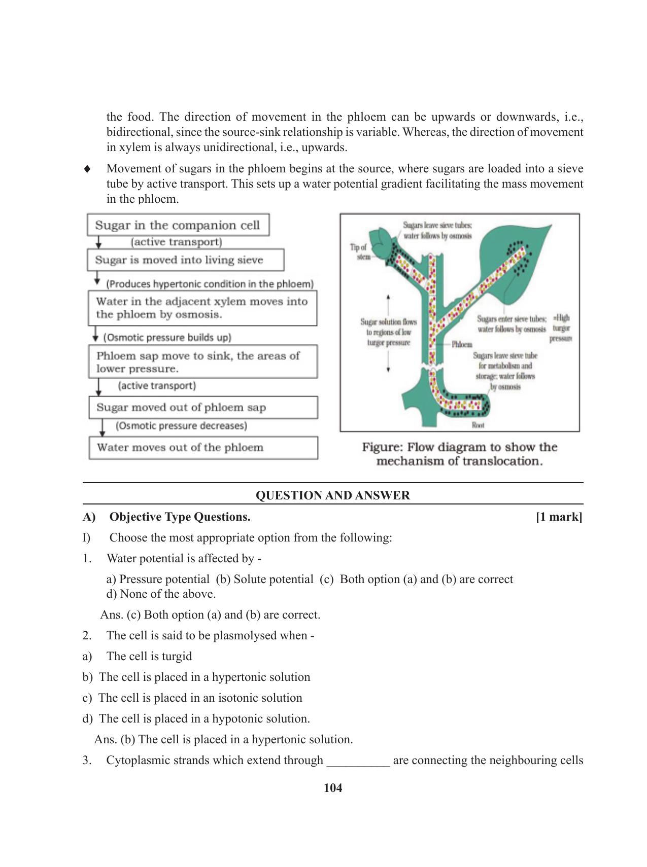 Tripura Board Class 11 Biology English Version Workbooks - Page 104