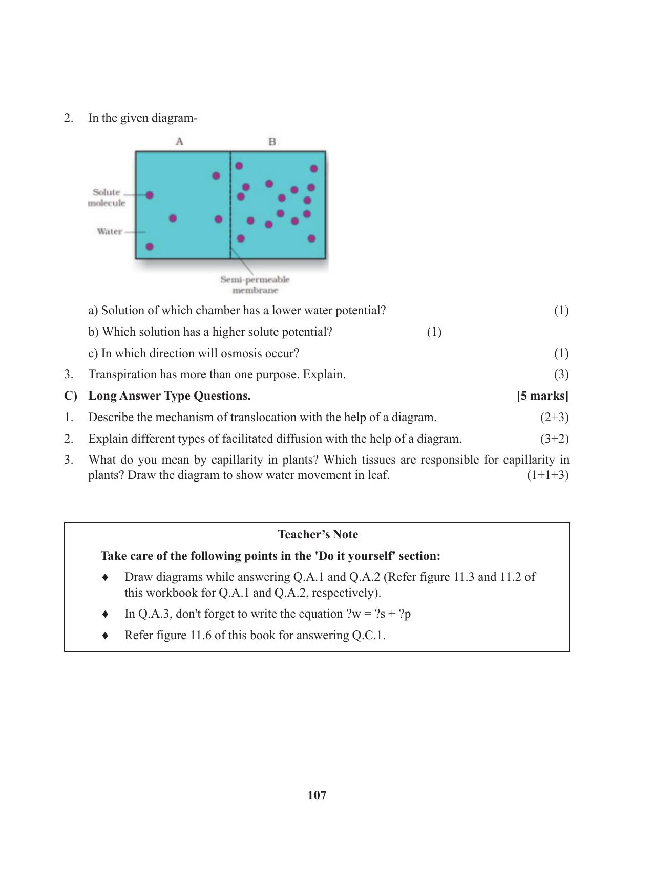 Tripura Board Class 11 Biology English Version Workbooks - Page 107
