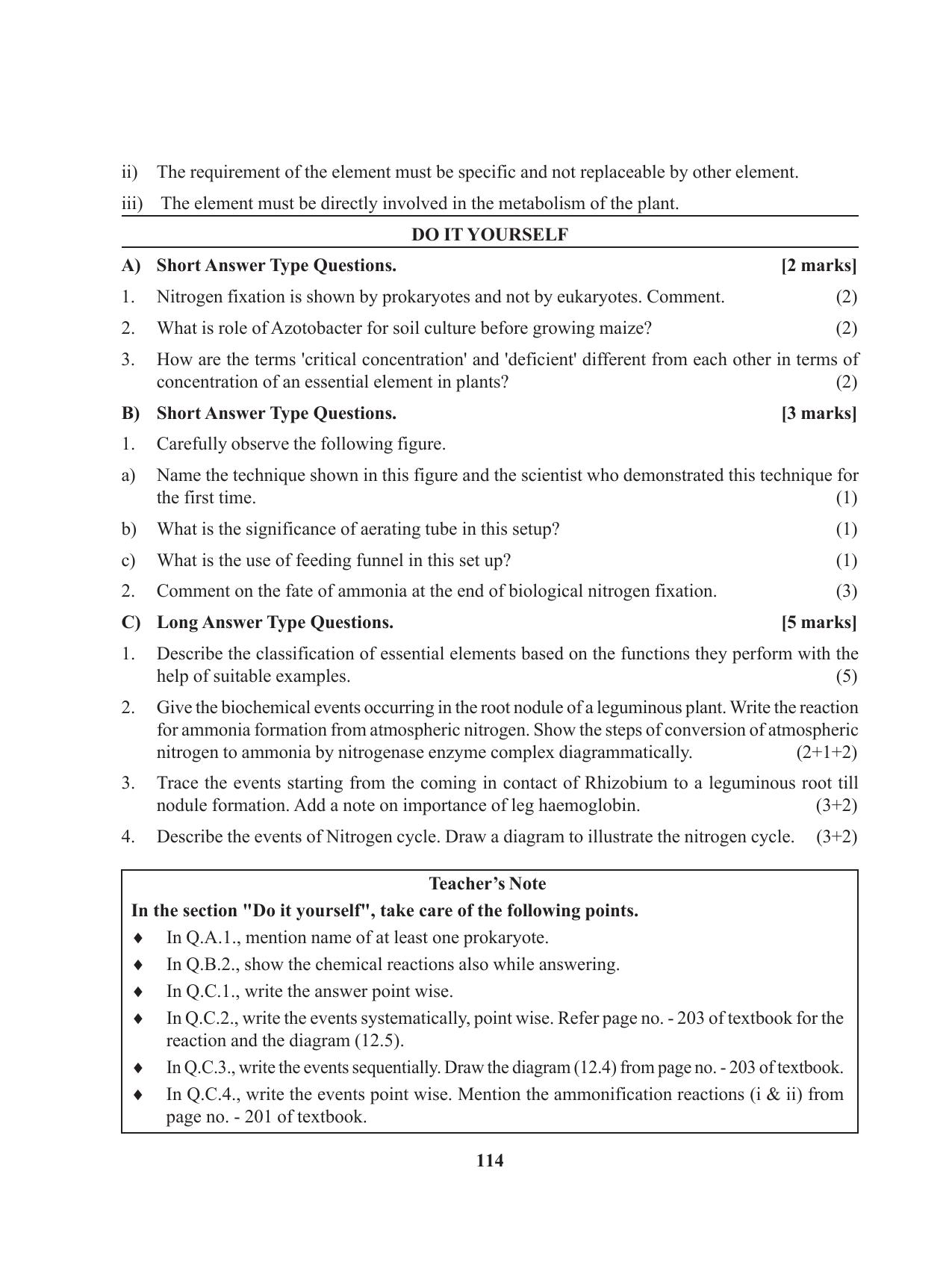 Tripura Board Class 11 Biology English Version Workbooks - Page 114