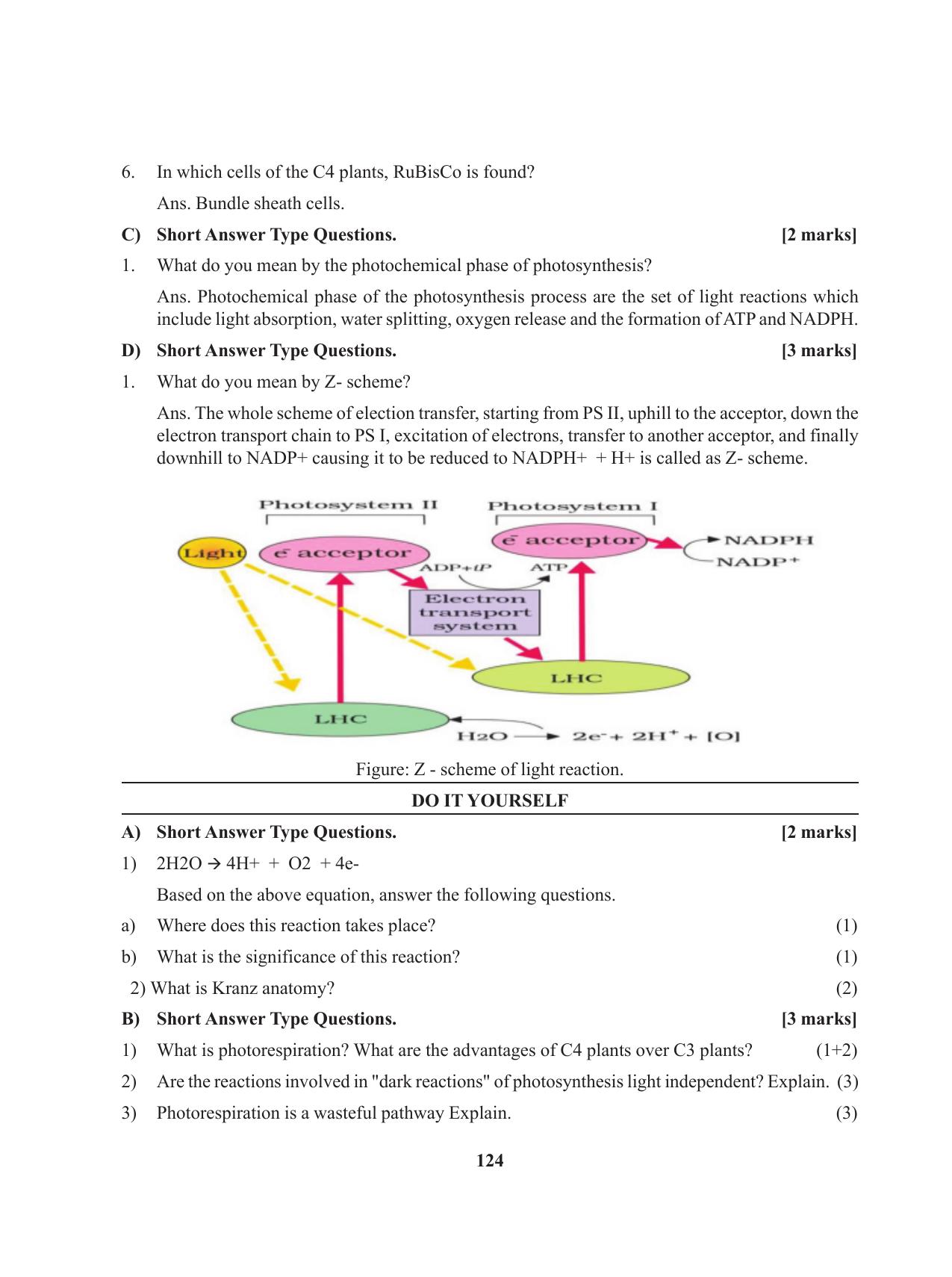 Tripura Board Class 11 Biology English Version Workbooks - Page 124