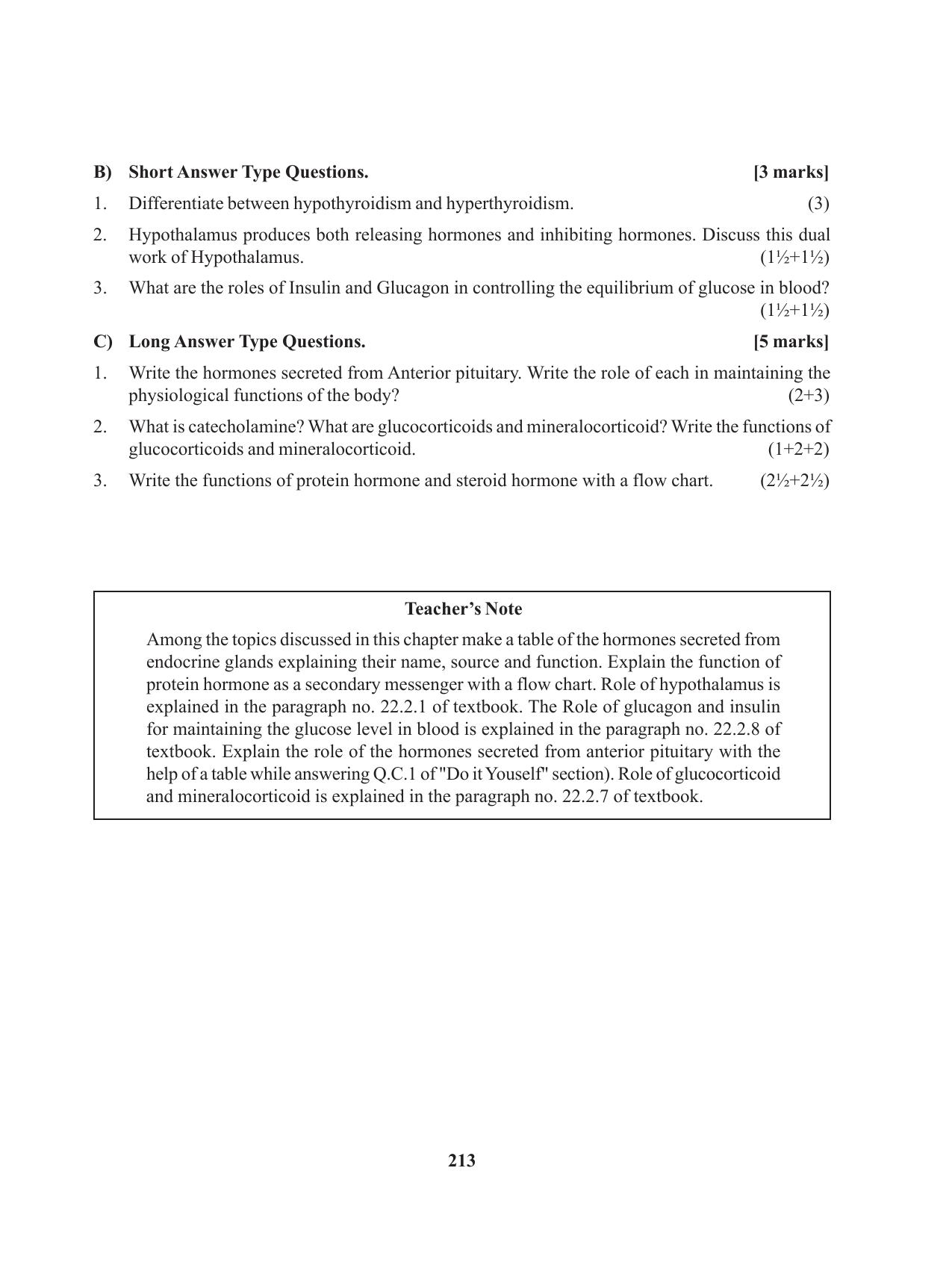 Tripura Board Class 11 Biology English Version Workbooks - Page 213
