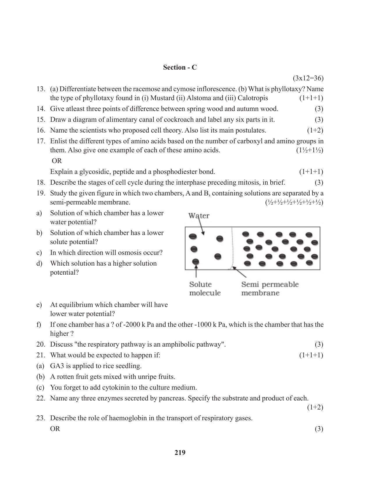 Tripura Board Class 11 Biology English Version Workbooks - Page 219