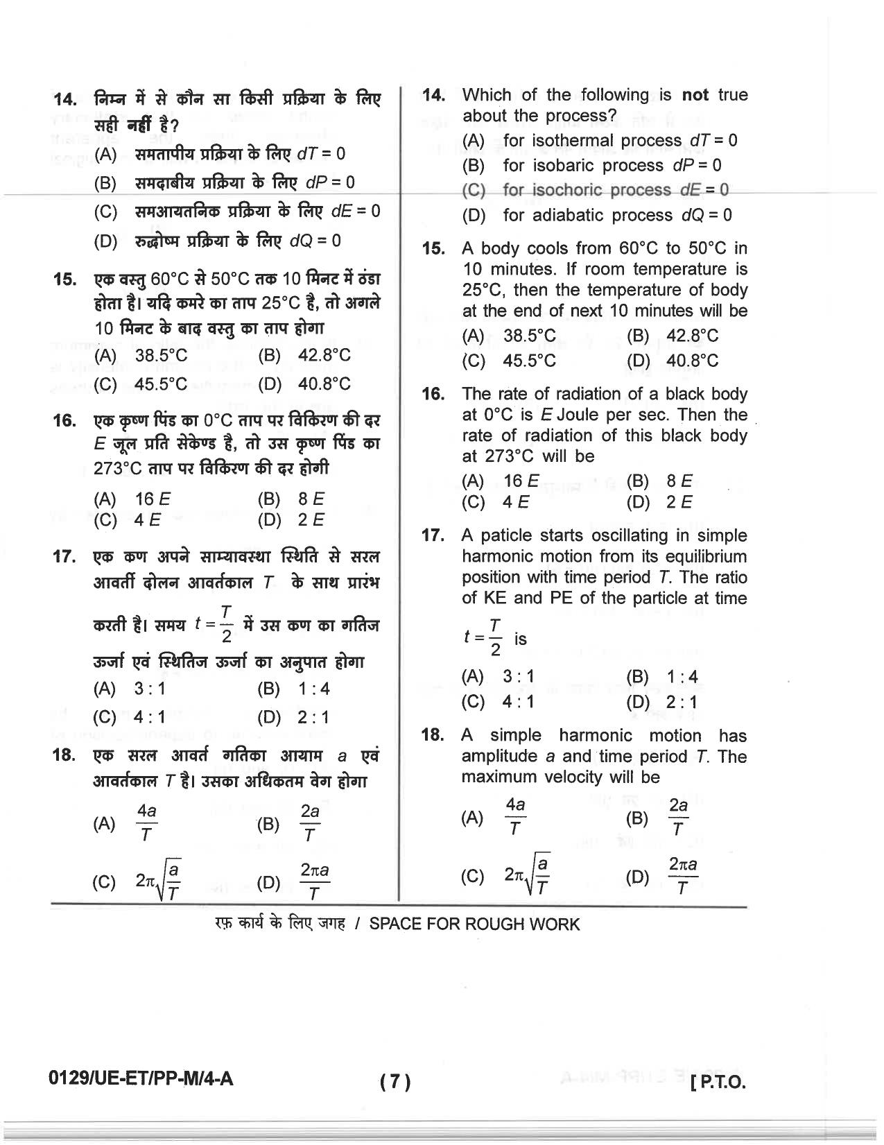 CG PET 2019 Question Paper - Page 5