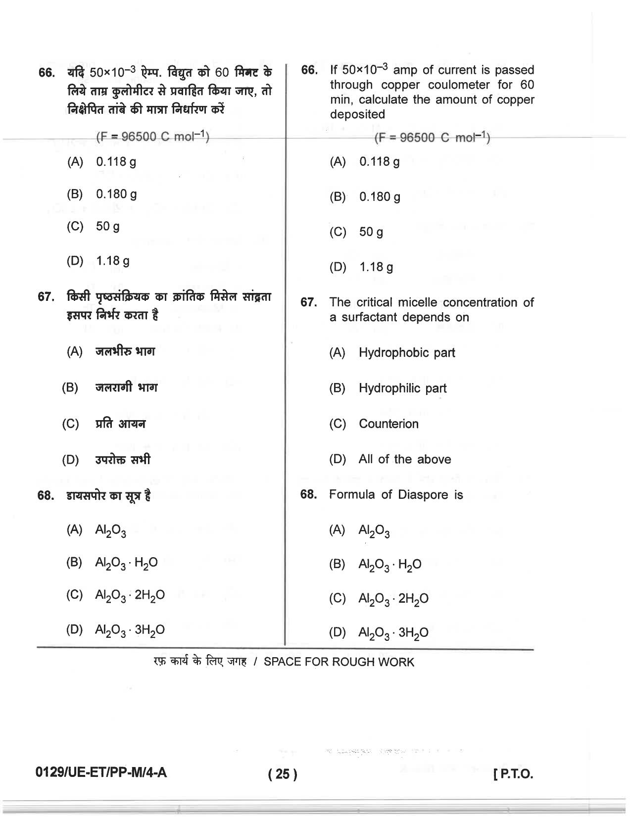 CG PET 2019 Question Paper - Page 23