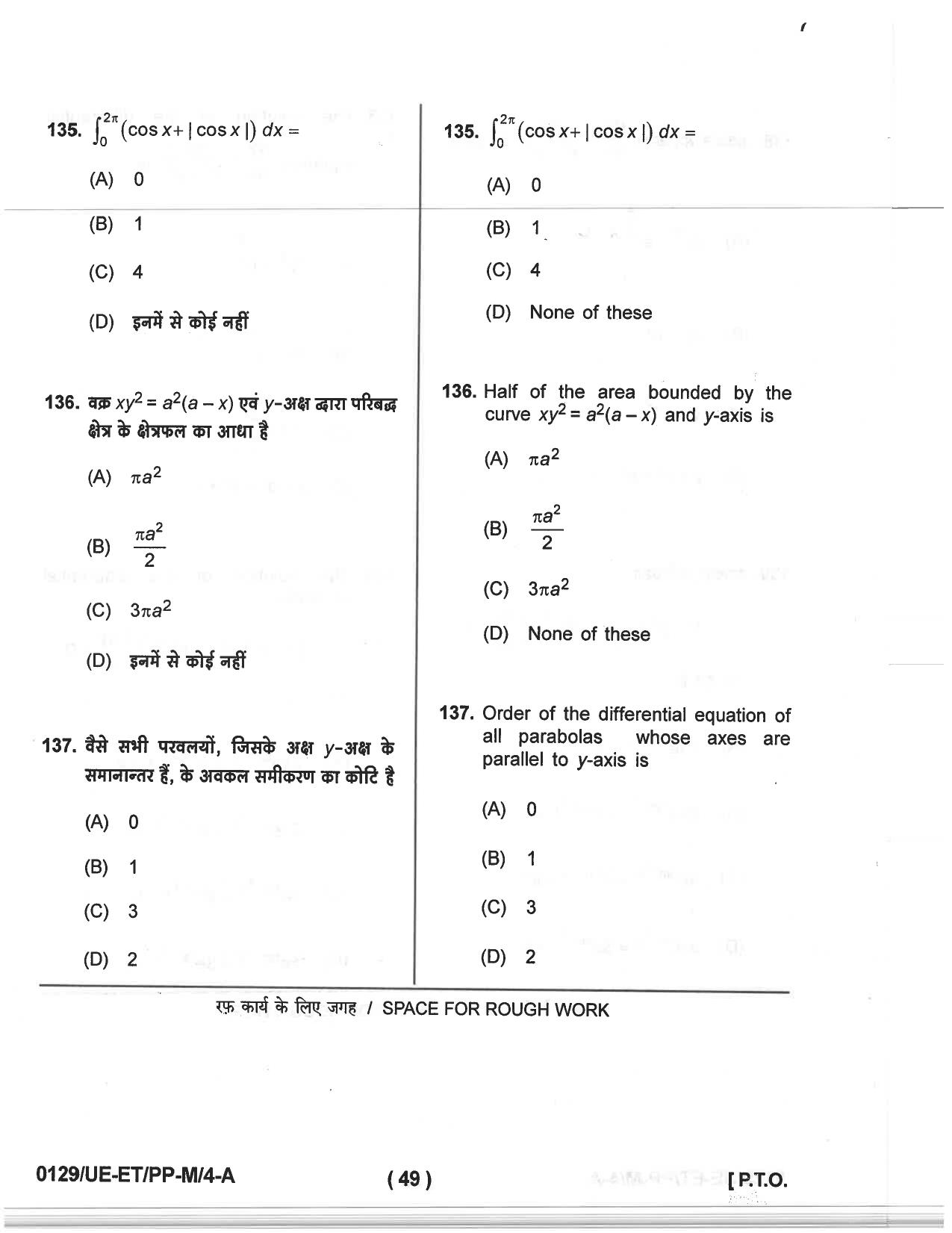 CG PET 2019 Question Paper - Page 47