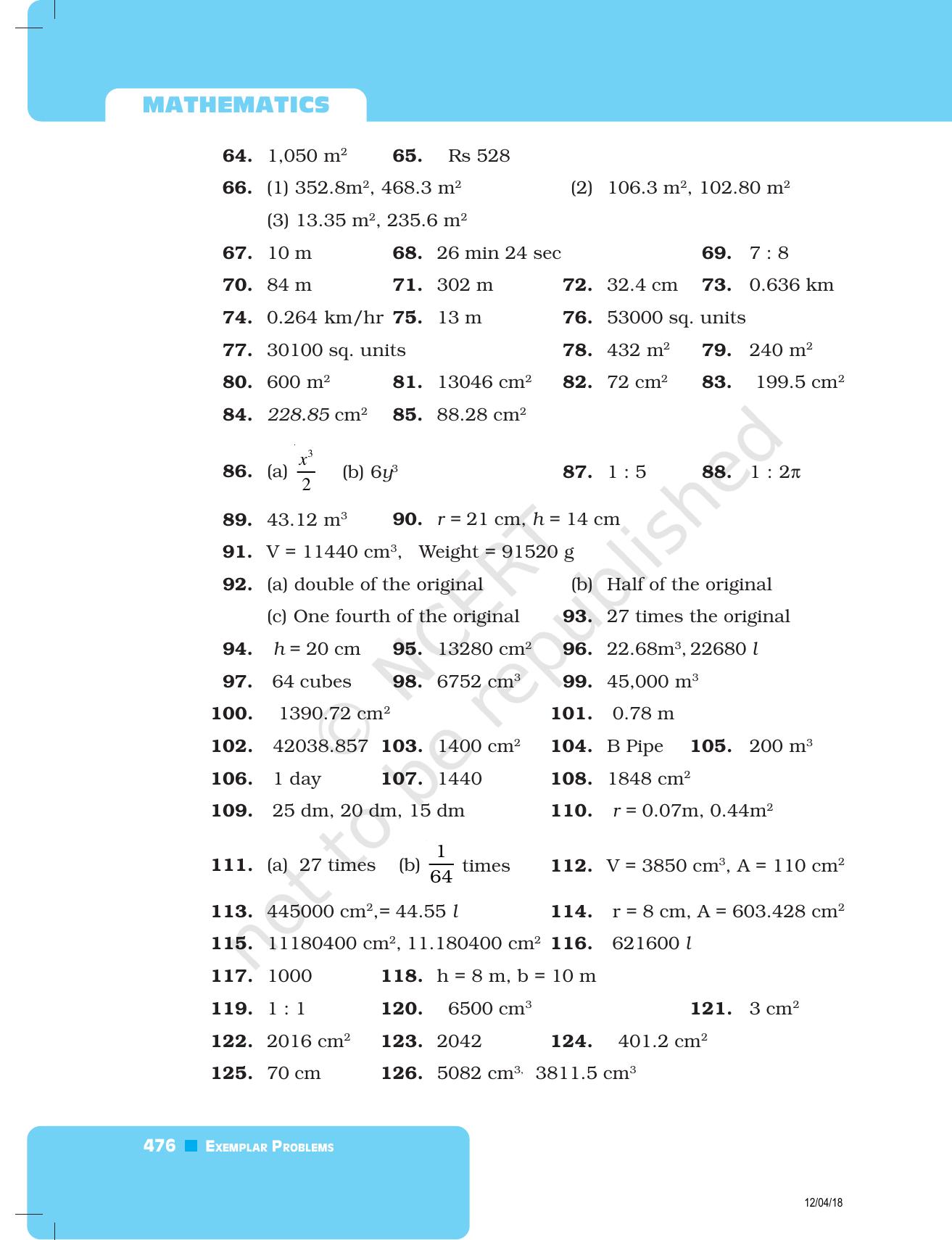 NCERT Exemplar Class 8: Mathematics Answers - Page 56