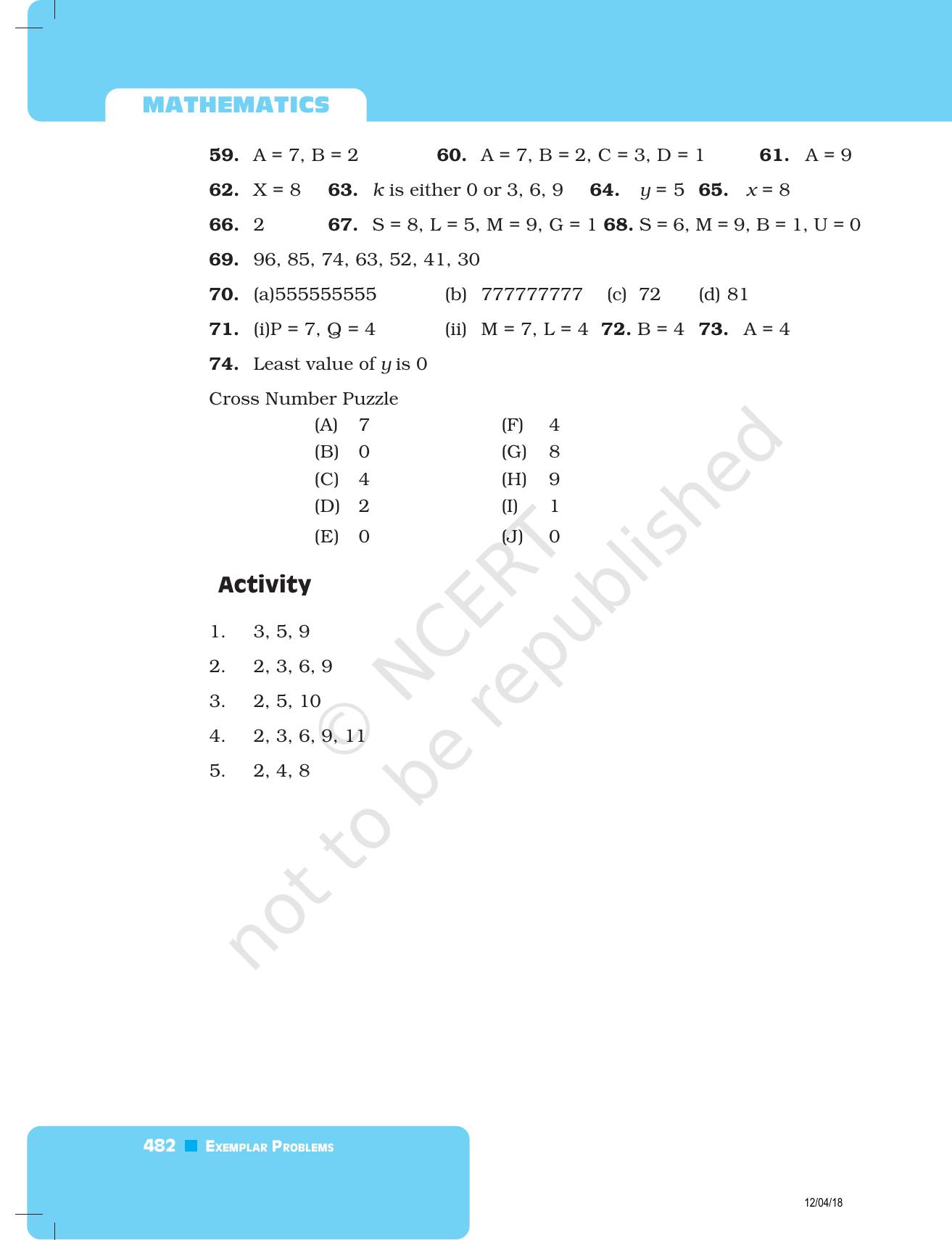 NCERT Exemplar Class 8: Mathematics Answers - Page 62