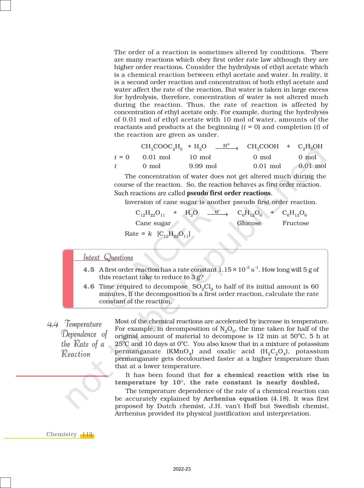 NCERT Book for Class 12 Chemistry Chapter 4 Chemical Kinetics - Page 18