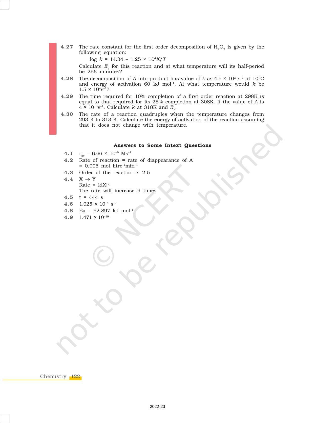 NCERT Book for Class 12 Chemistry Chapter 4 Chemical Kinetics - Page 28