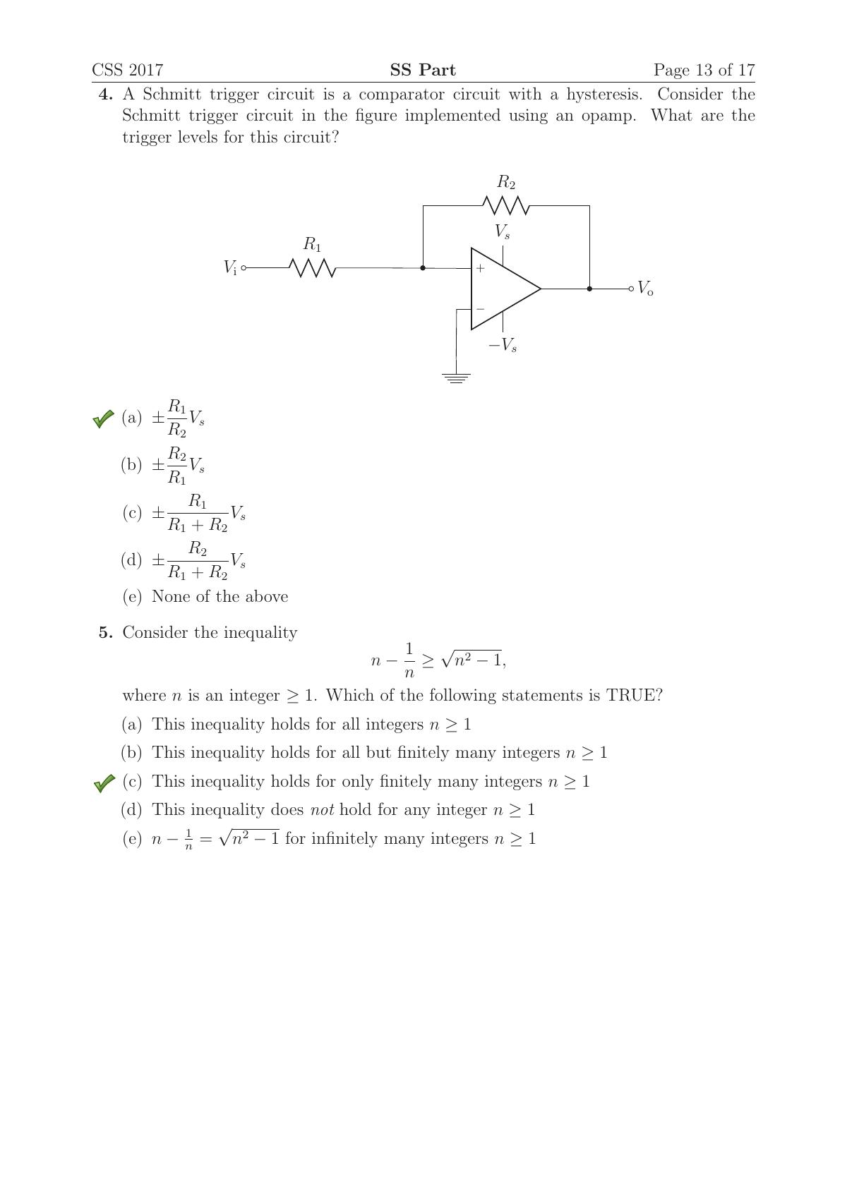 TIFR GS 2017 Computer & Systems Sciences Question Paper - Page 14