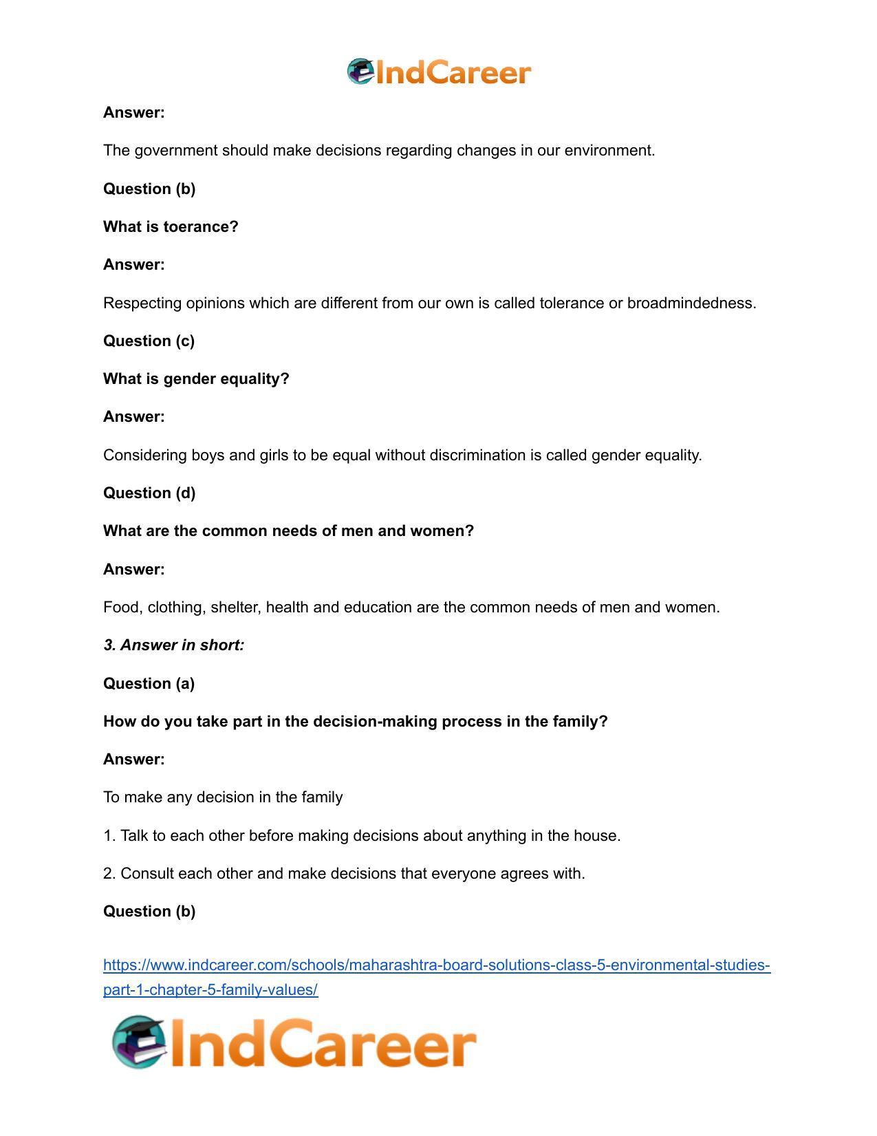 Maharashtra Board Solutions Class 5-Environmental Studies (Part 1): Chapter 5- Family Values - Page 4