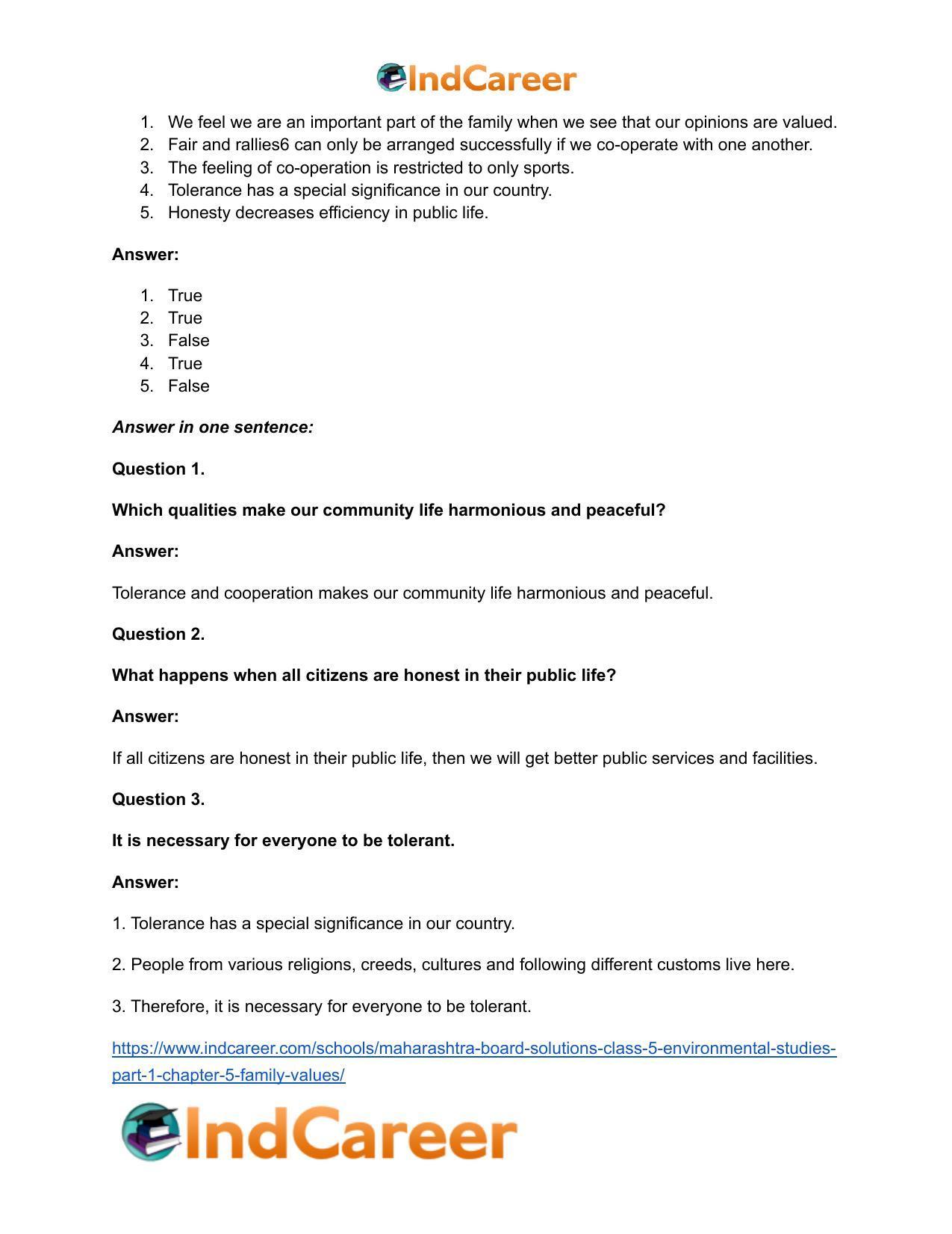 Maharashtra Board Solutions Class 5-Environmental Studies (Part 1): Chapter 5- Family Values - Page 13