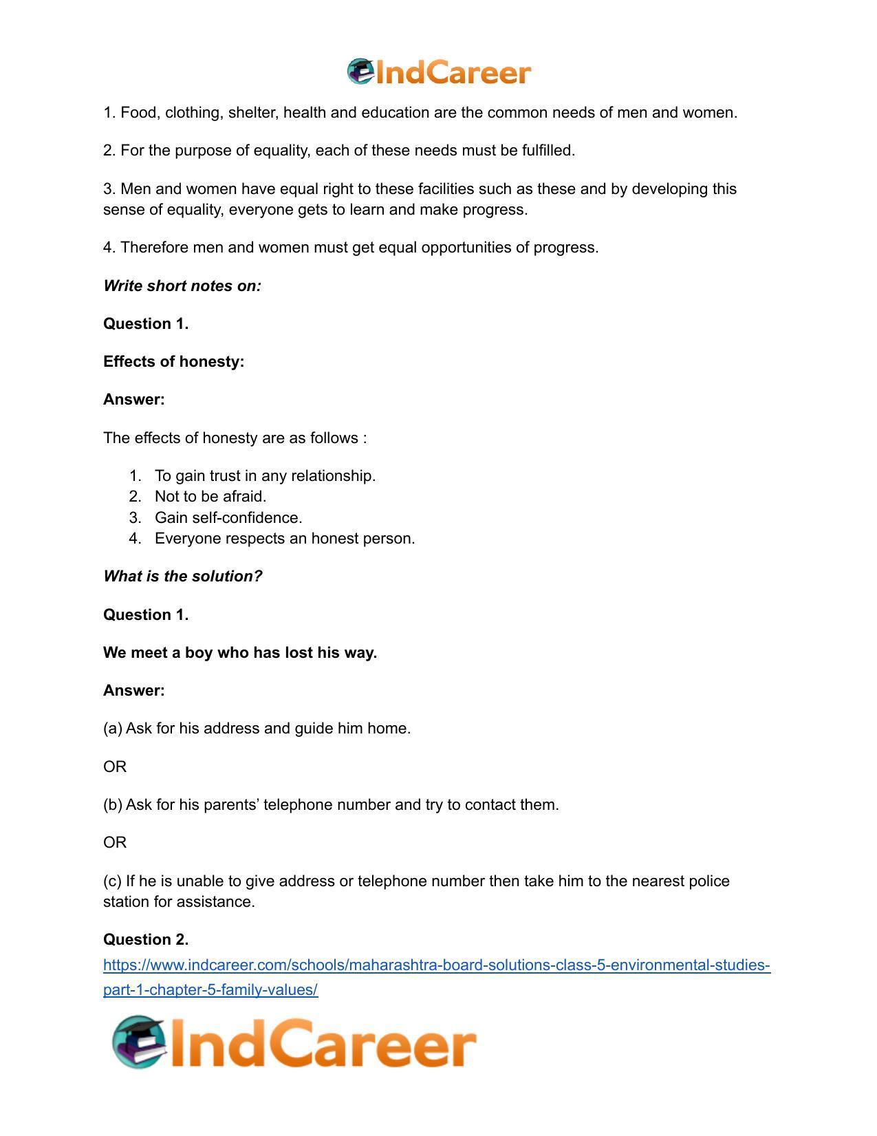 Maharashtra Board Solutions Class 5-Environmental Studies (Part 1): Chapter 5- Family Values - Page 15