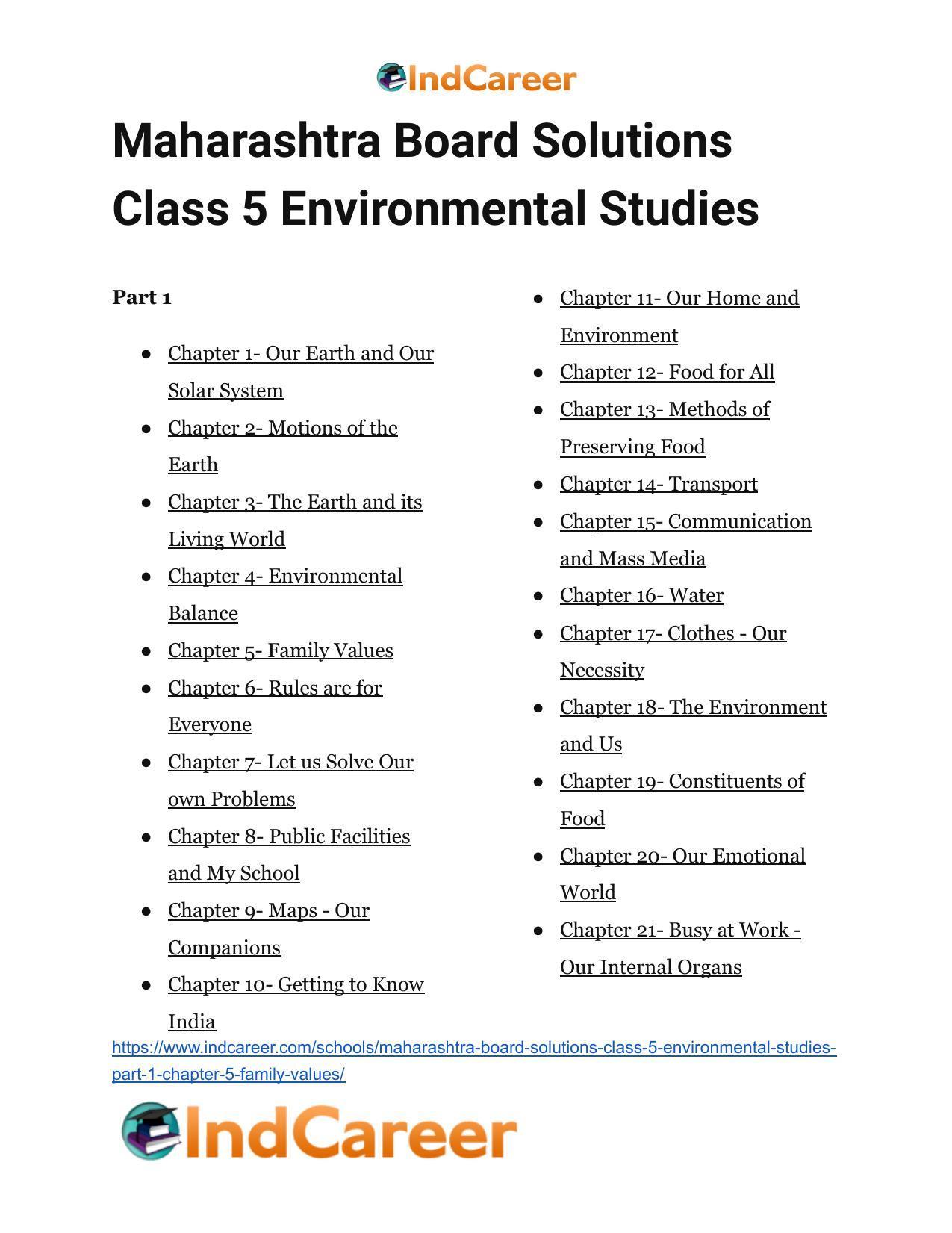 Maharashtra Board Solutions Class 5-Environmental Studies (Part 1): Chapter 5- Family Values - Page 18