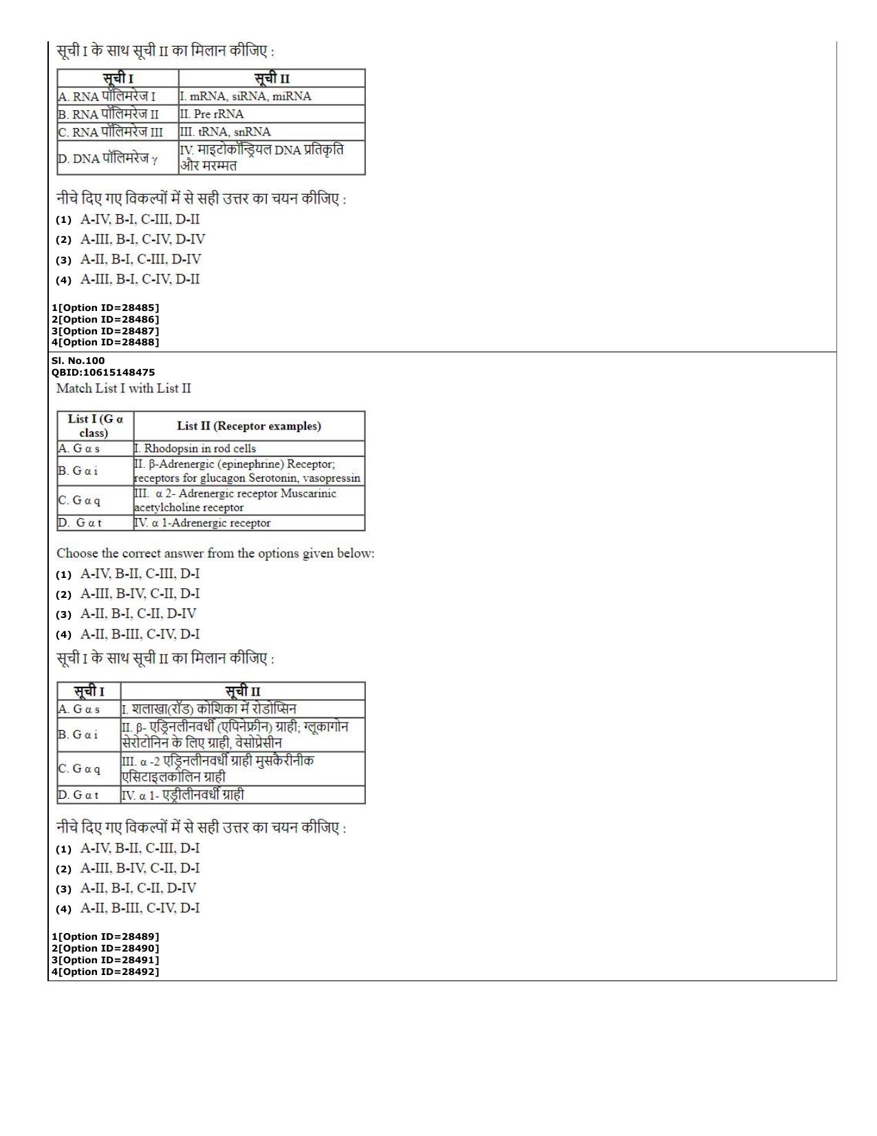 CUET (PG) 2022: PGQP-74 Biochemistry  (10-09-2022) Question Paper - Page 39