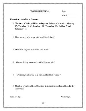 Worksheet for Class 4 Maths Smart Charts Assignment 4
