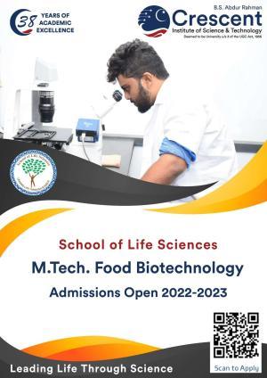B.S. Abdur Rahman University M.Tech Food Biotechnology Brochure 2022-23