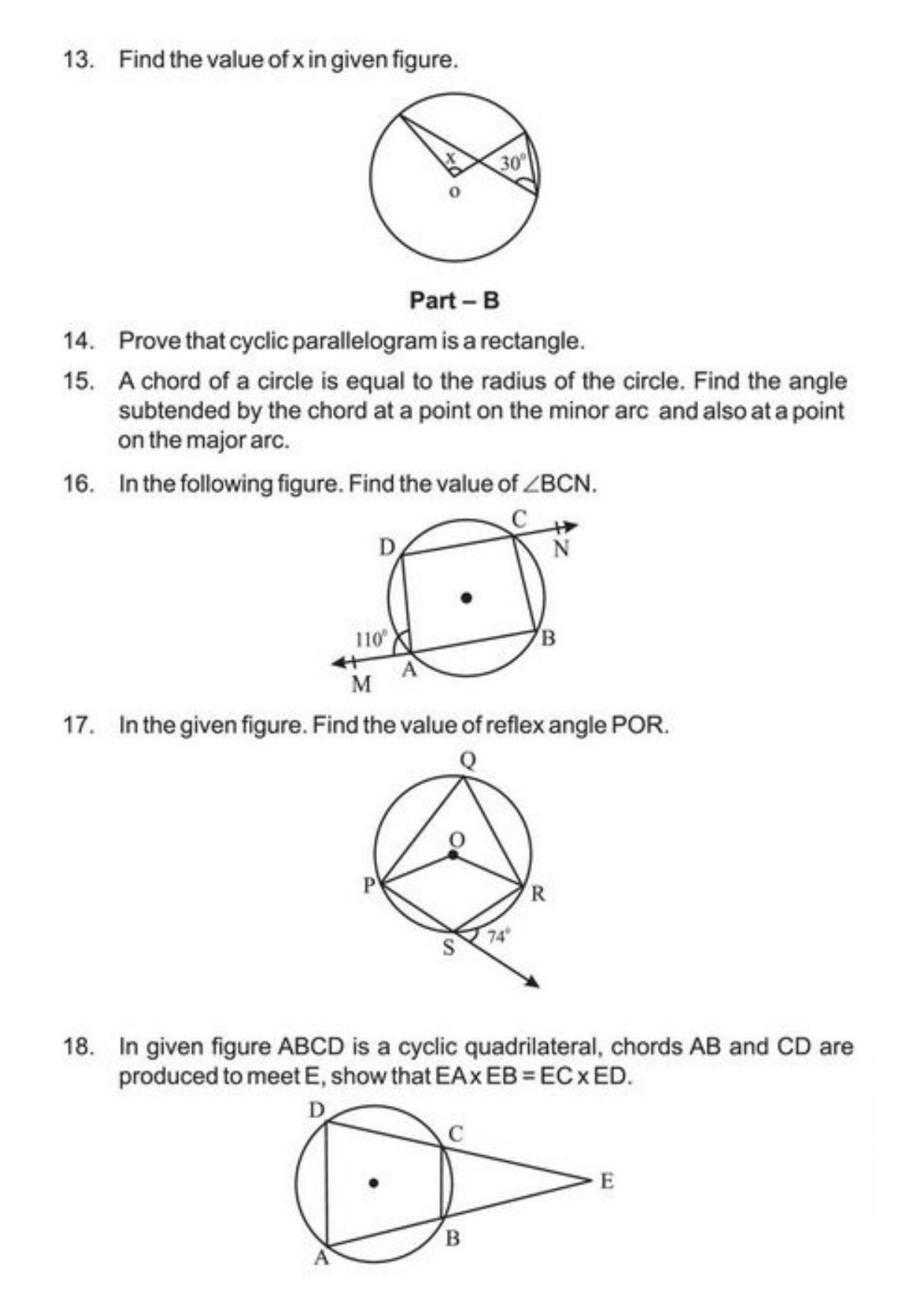 Class 9 Notes, Question & Practice Paper - Mathematics (Topic 10 : Circles) - Page 8
