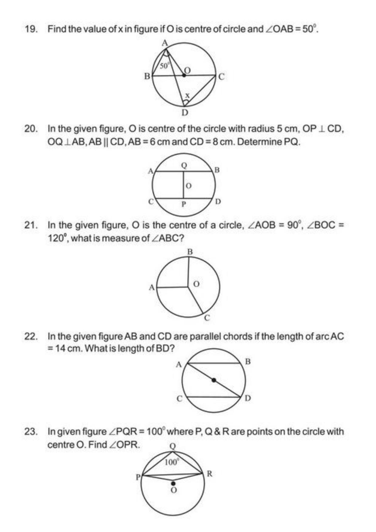 Class 9 Notes, Question & Practice Paper - Mathematics (Topic 10 : Circles) - Page 9