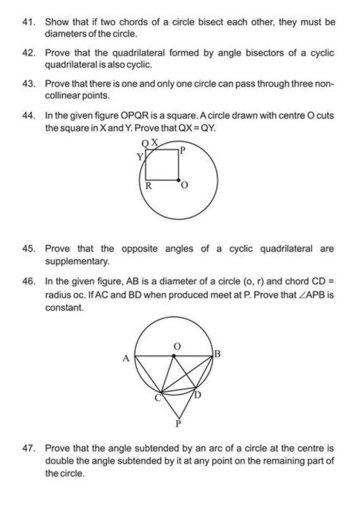 Class 9 Notes, Question & Practice Paper - Mathematics (Topic 10 : Circles) - Page 13