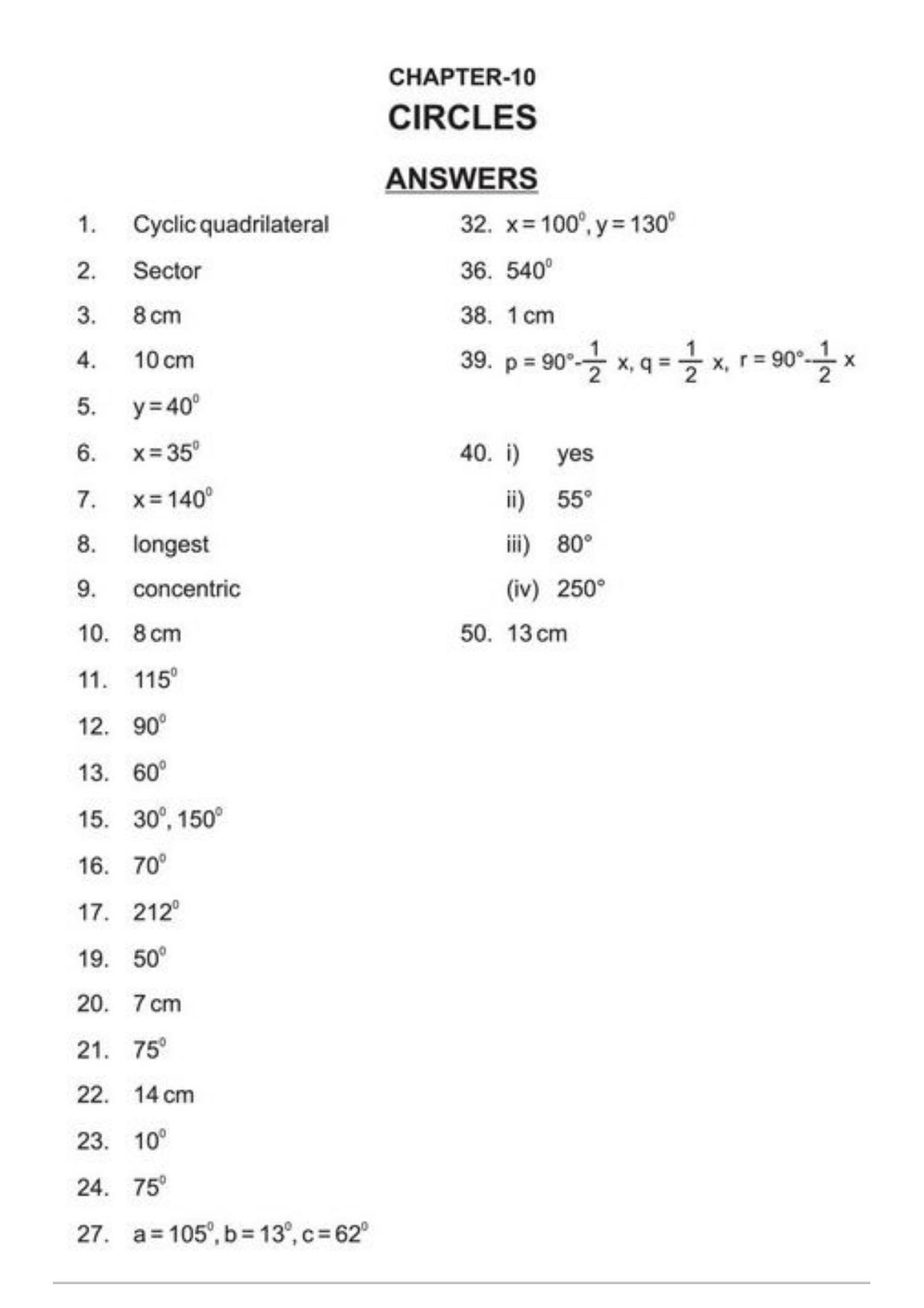 Class 9 Notes, Question & Practice Paper - Mathematics (Topic 10 : Circles) - Page 15