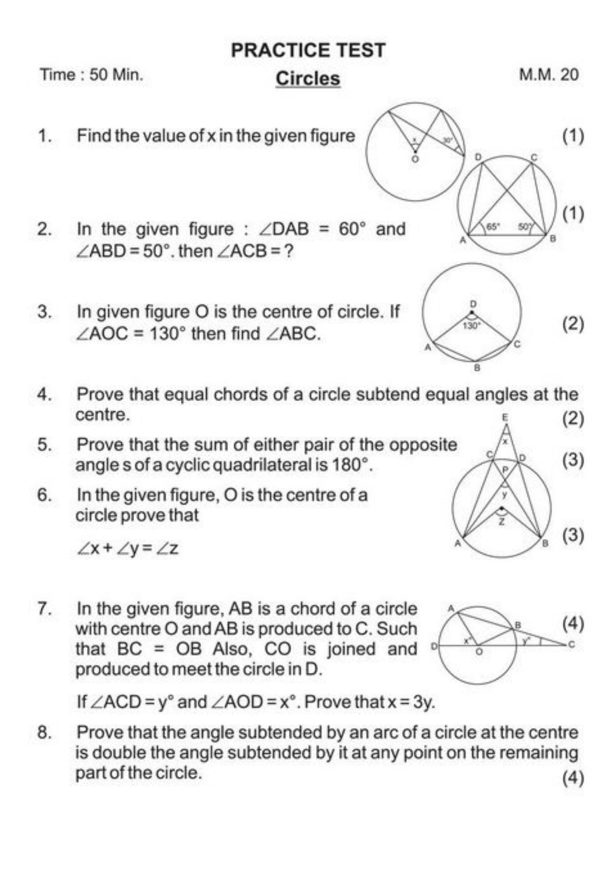 Class 9 Notes, Question & Practice Paper - Mathematics (Topic 10 : Circles) - Page 16