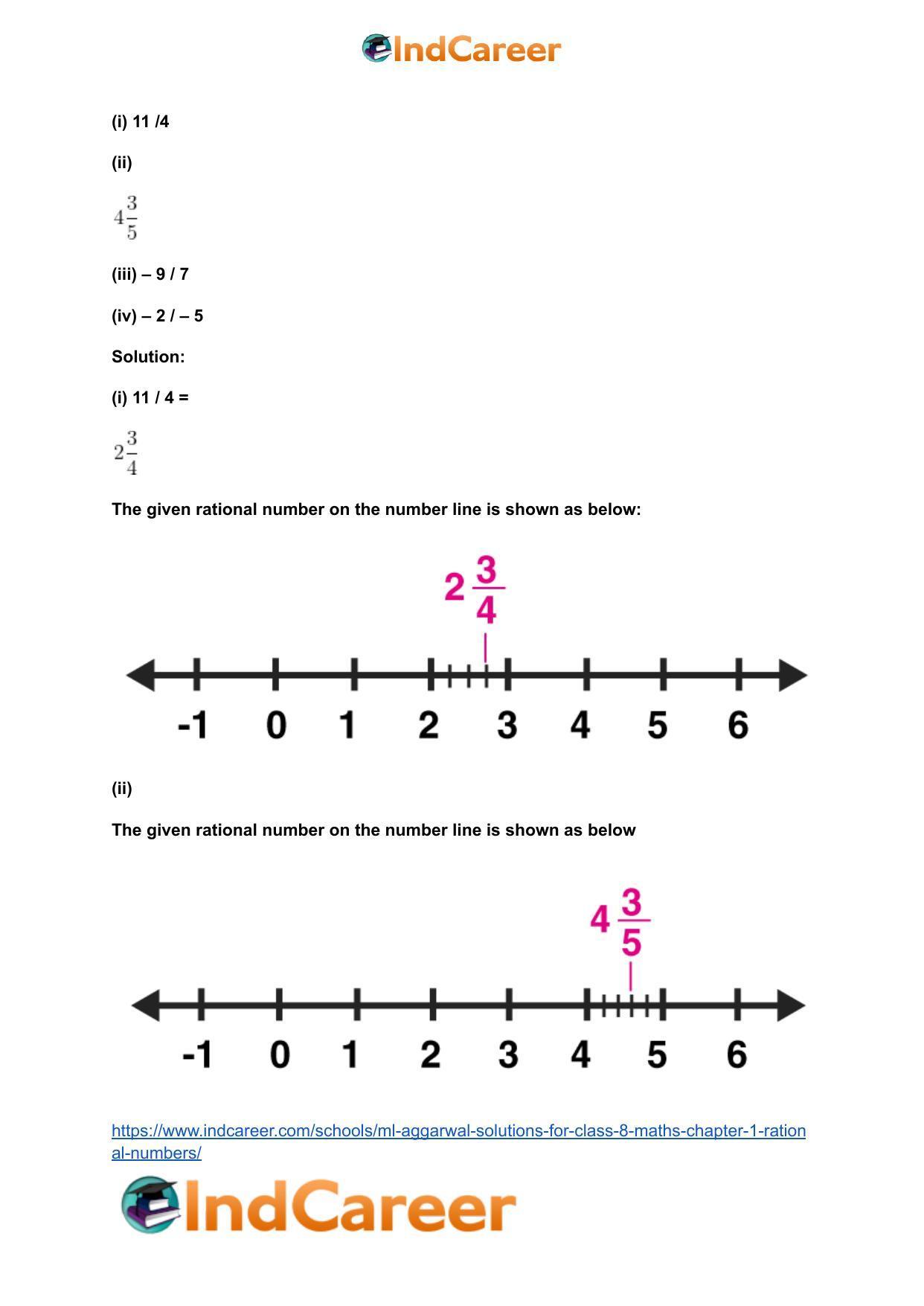 ML Aggarwal Solutions for Class 8 Maths Chapter 1- Rational Numbers - Page 37