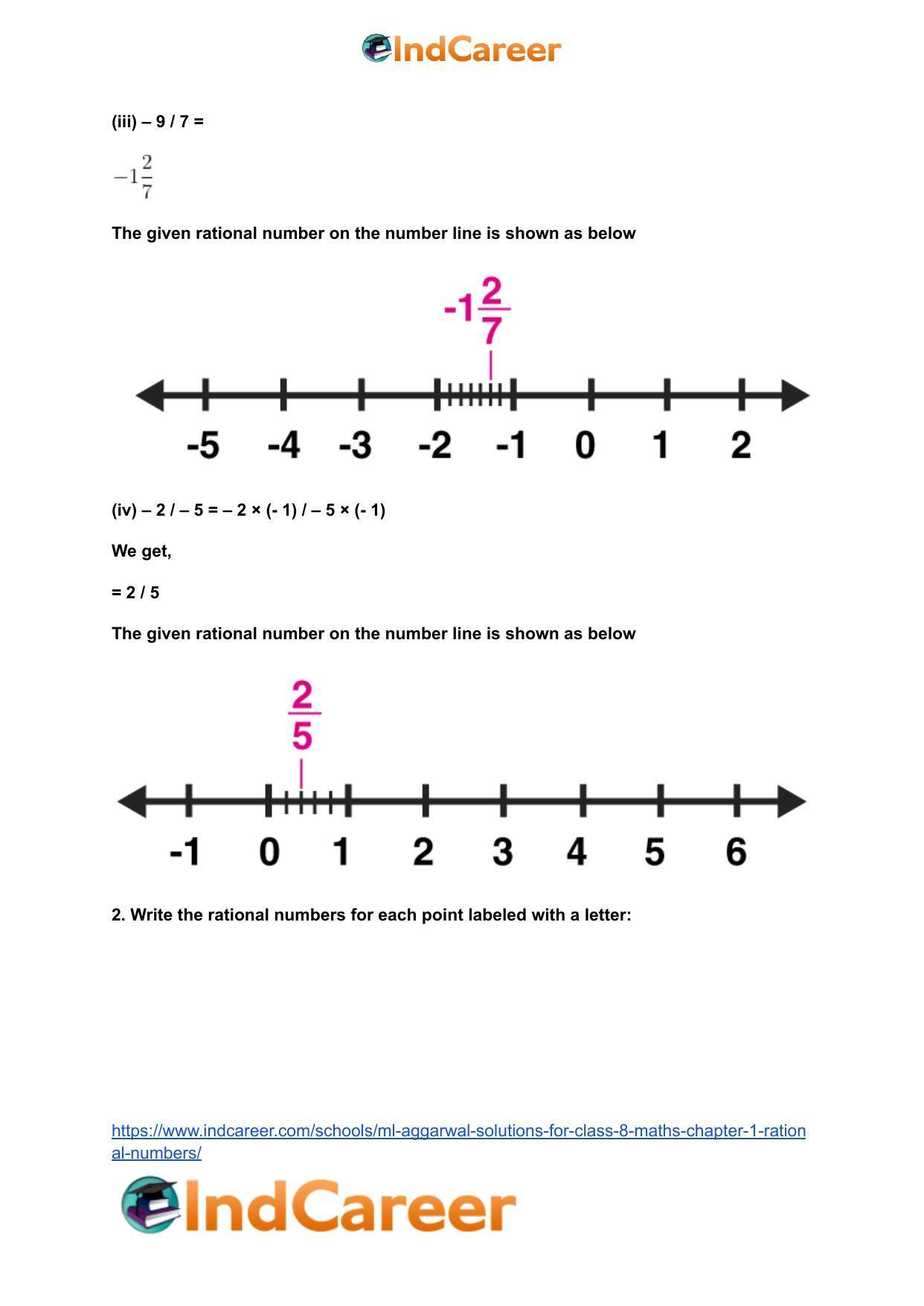 ML Aggarwal Solutions for Class 8 Maths Chapter 1- Rational Numbers - Page 38