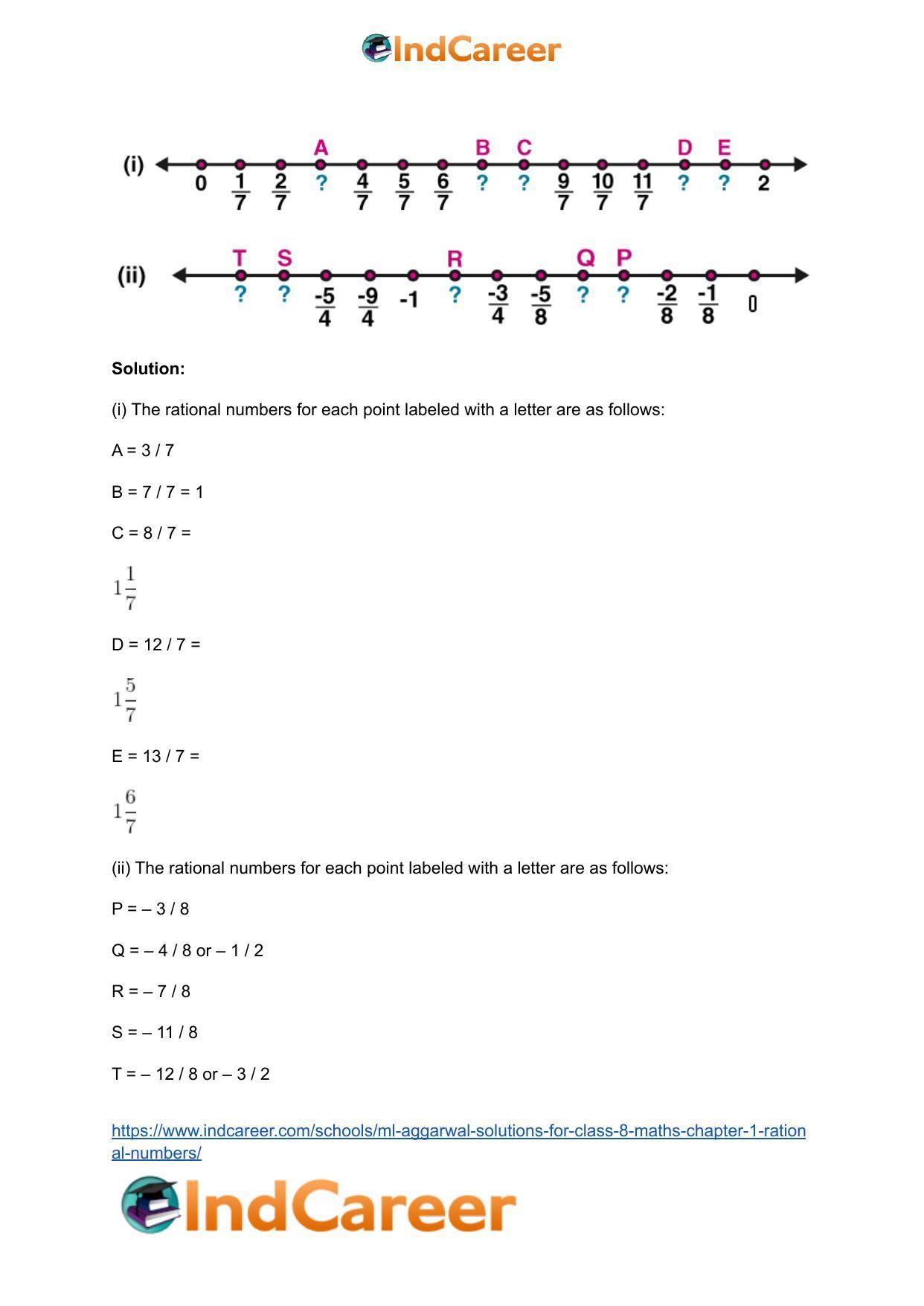 ML Aggarwal Solutions for Class 8 Maths Chapter 1- Rational Numbers - Page 39