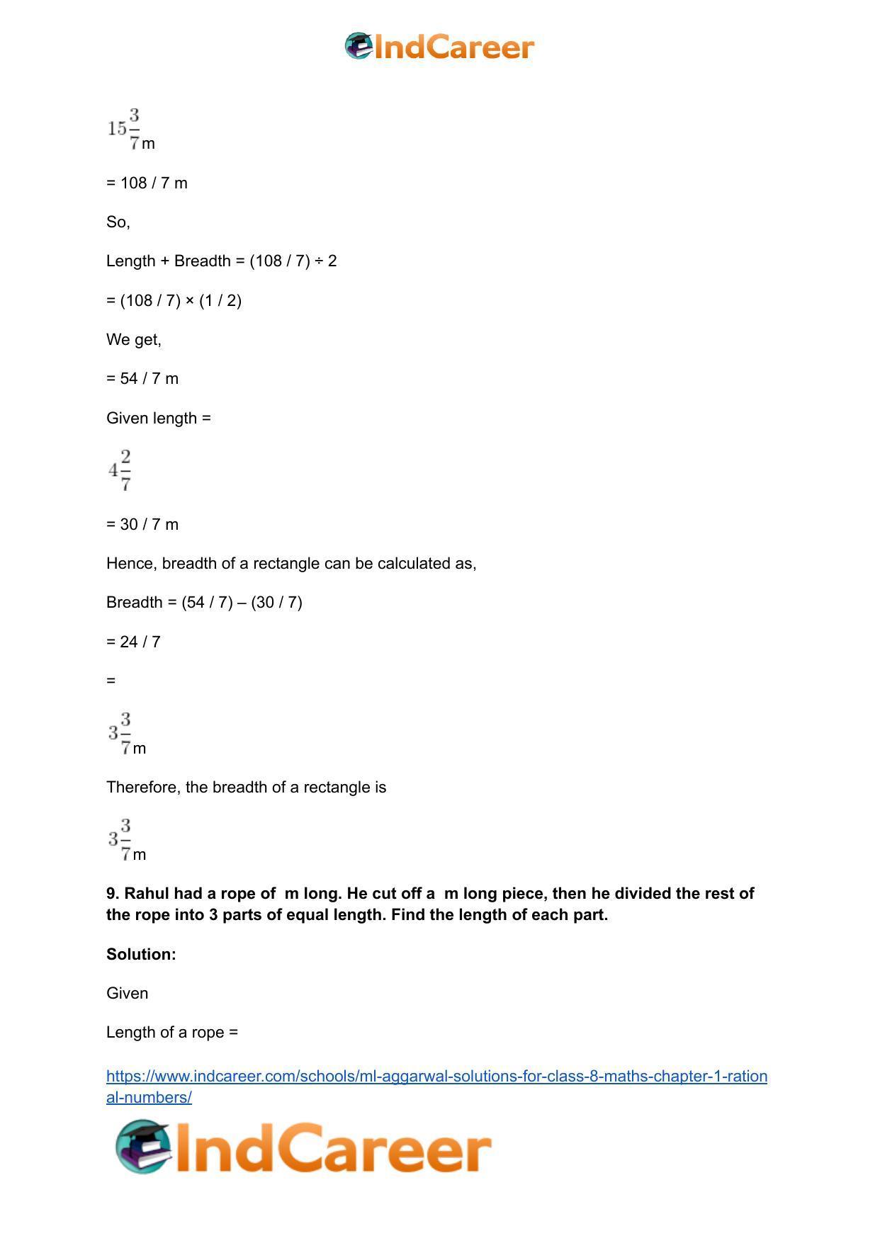 ML Aggarwal Solutions for Class 8 Maths Chapter 1- Rational Numbers - Page 48
